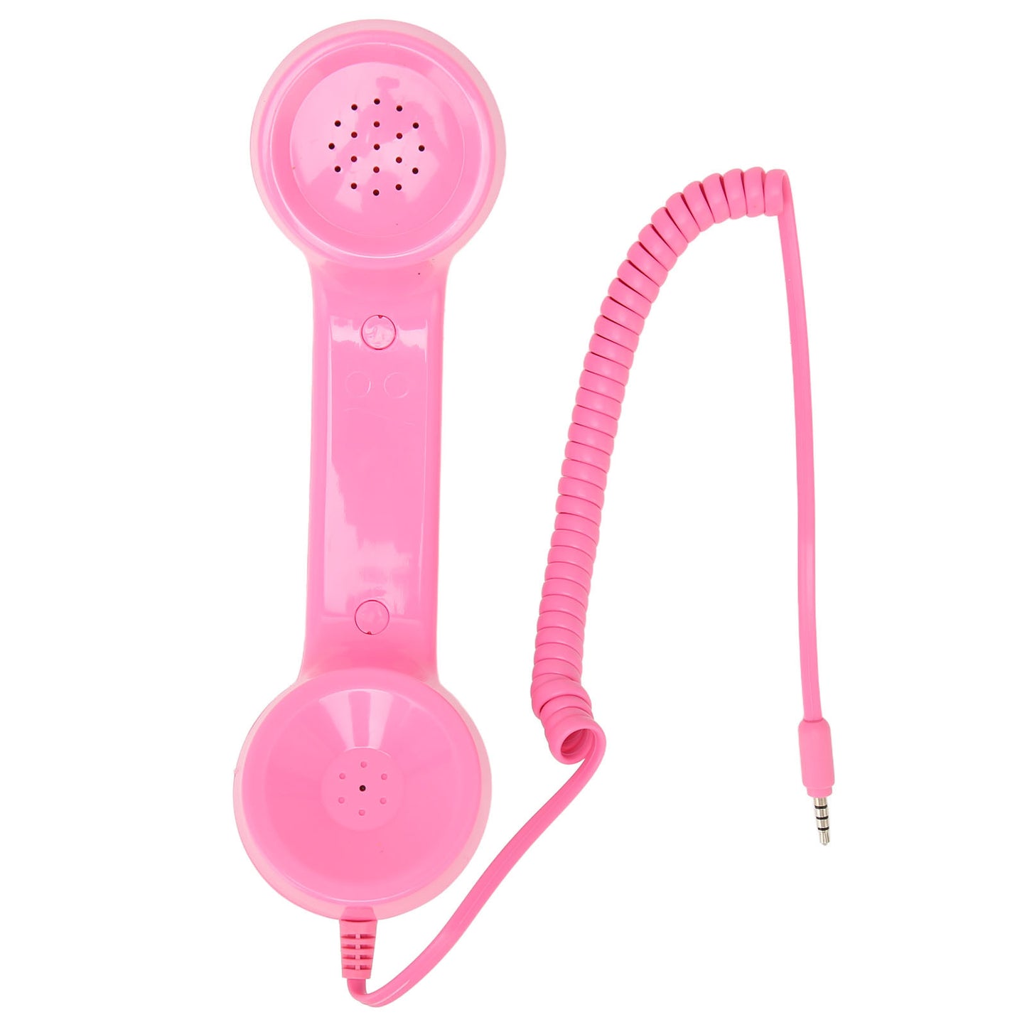Retro Phone Handset Multifunction Radiation Proof Handheld Cell Phone Receiver for Mobile Phones Computers White