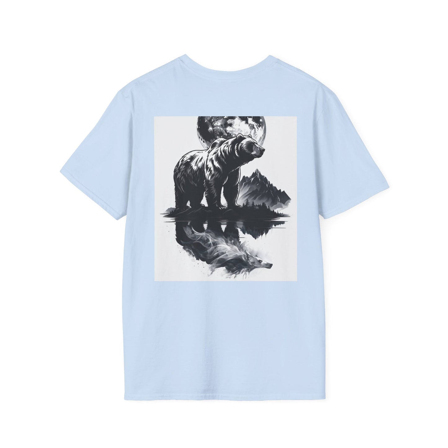 Moonlit Bear Unisex T-Shirt | Nature Lover Gift, Wildlife Tee, Outdoor Adventure Shirt, Graphic Apparel, Eco-Friendly Fashion