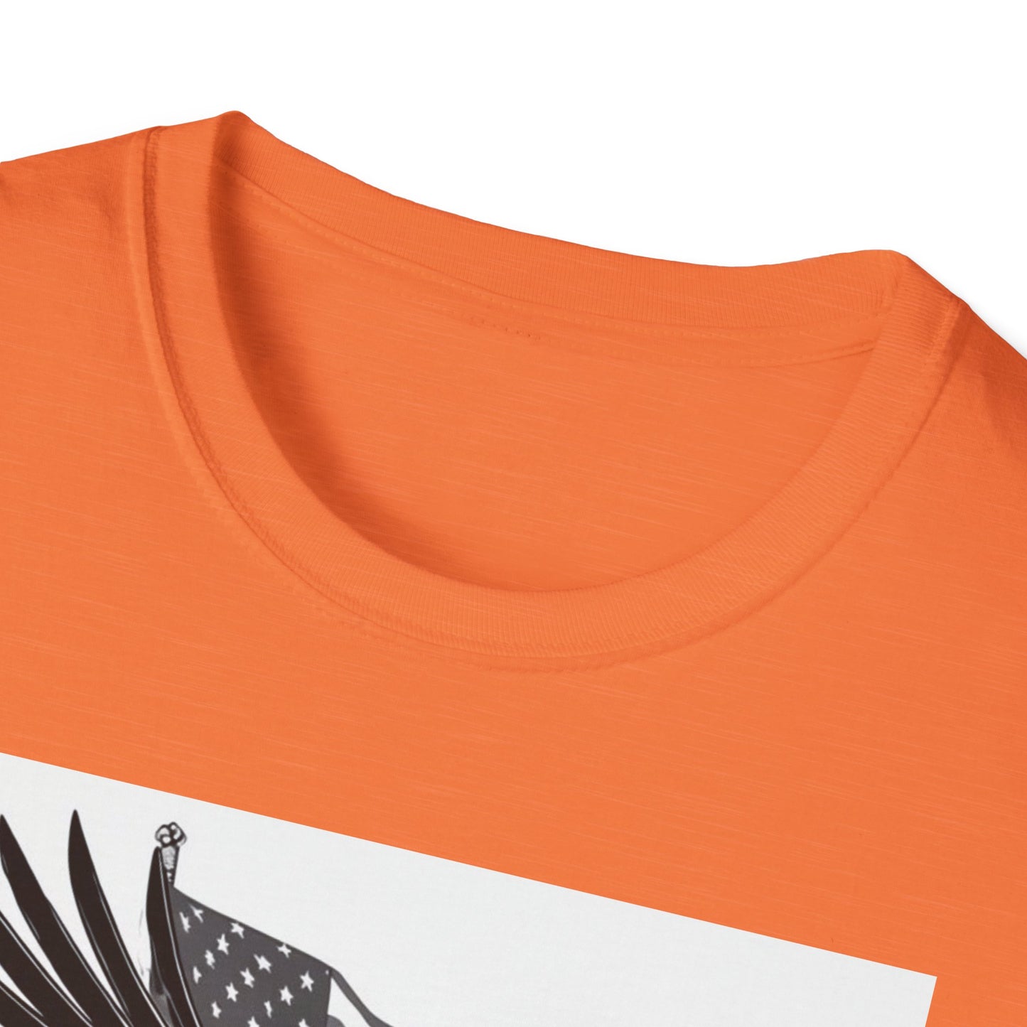 Patriotic Eagle Unisex Softstyle T-Shirt, American Eagle Tee, Fourth of July Shirt, Nature Lover Gift, Casual Vintage Style