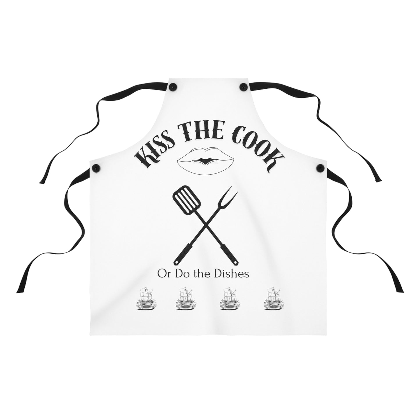 Kiss the Cook Apron - Fun Cooking Gift, Kitchen Accessory, Chef Wear, BBQ Apron, Hostess Gift for Holidays