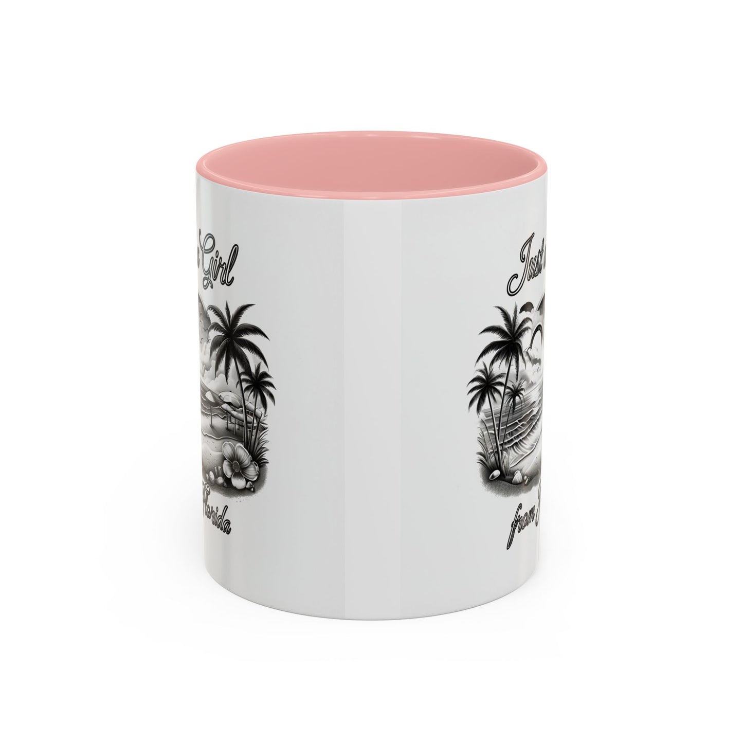 Florida Vibes Coffee Mug, Just a Girl from Florida Gift, Tropical Beach Mug, Souvenir Coffee Cup, Summery Drinkware