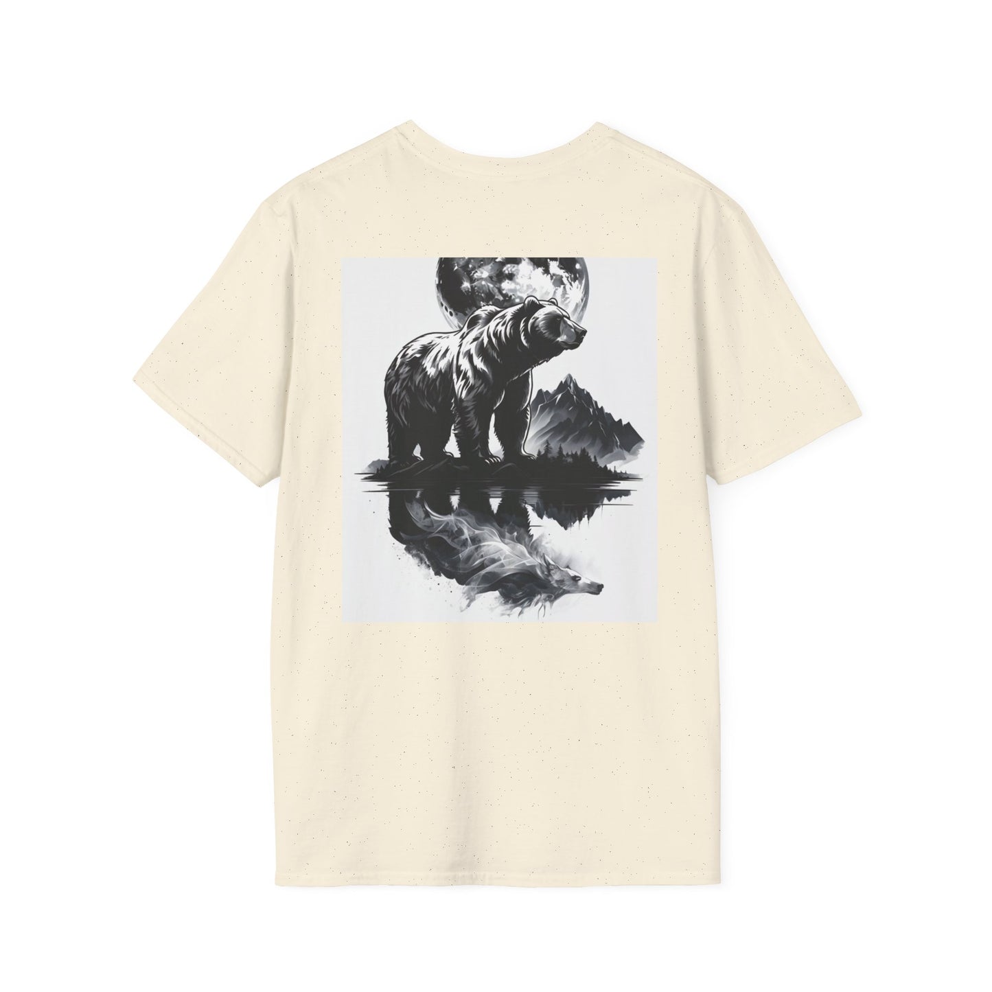 Moonlit Bear Unisex T-Shirt | Nature Lover Gift, Wildlife Tee, Outdoor Adventure Shirt, Graphic Apparel, Eco-Friendly Fashion