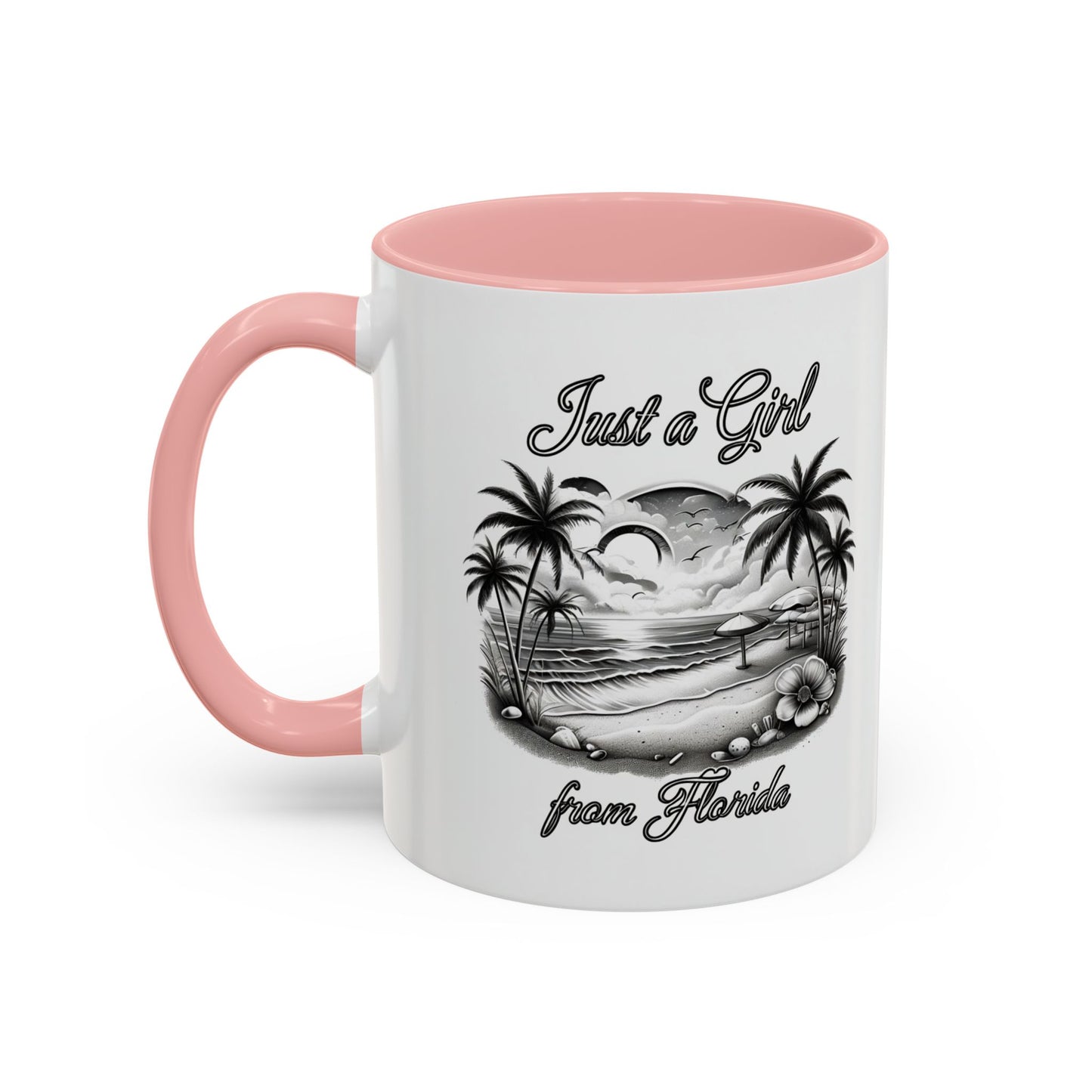 Florida Vibes Coffee Mug, Just a Girl from Florida Gift, Tropical Beach Mug, Souvenir Coffee Cup, Summery Drinkware