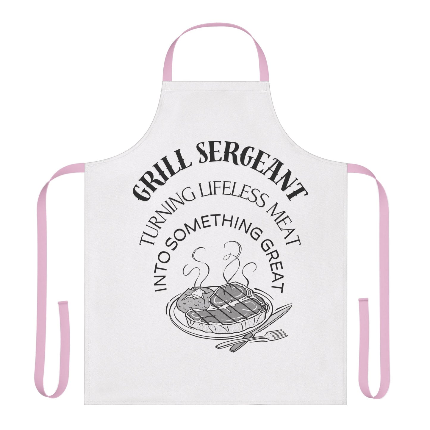 Grill Sergeant Apron - Fun Cooking Gift for BBQ Lovers, Chef Outfit, Summer Cookouts, Father's Day, Hobbyist Kitchen Gear