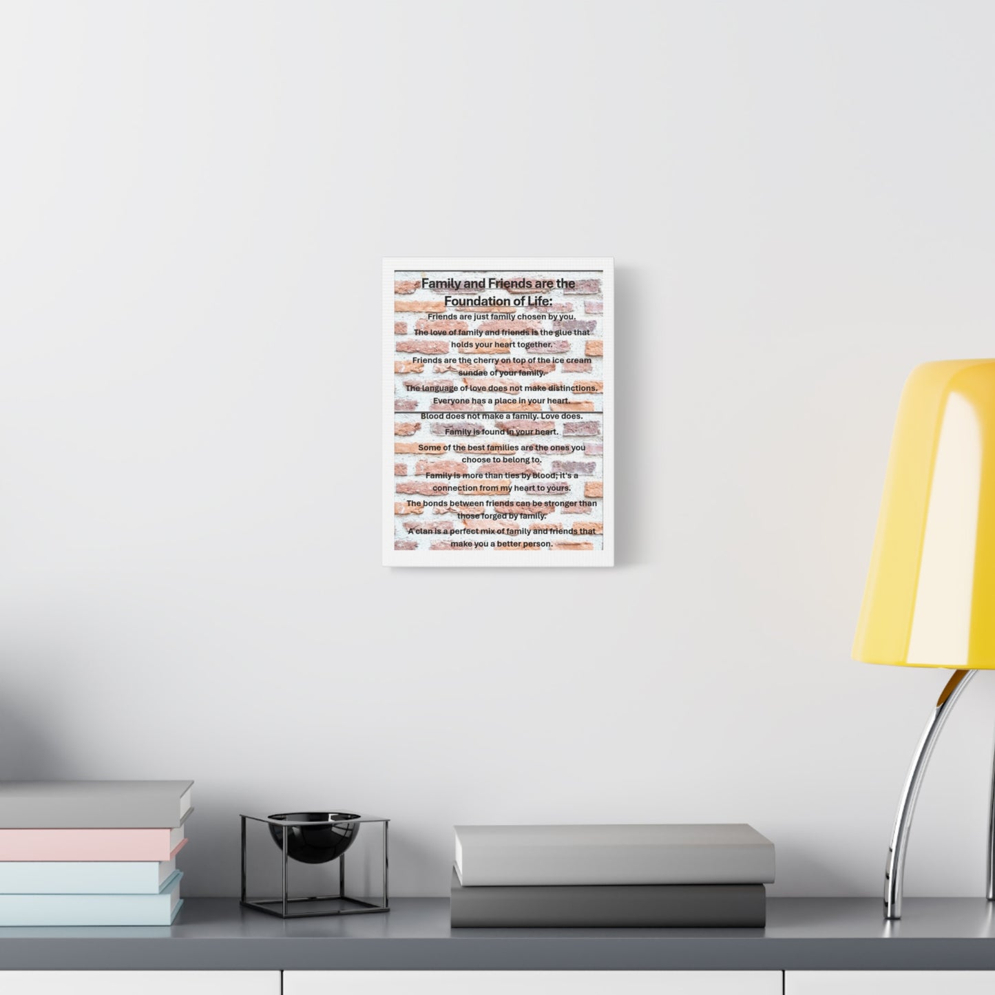 Inspirational Canvas Wall Art, Family and Friends Quote, Home Decor, Meaningful