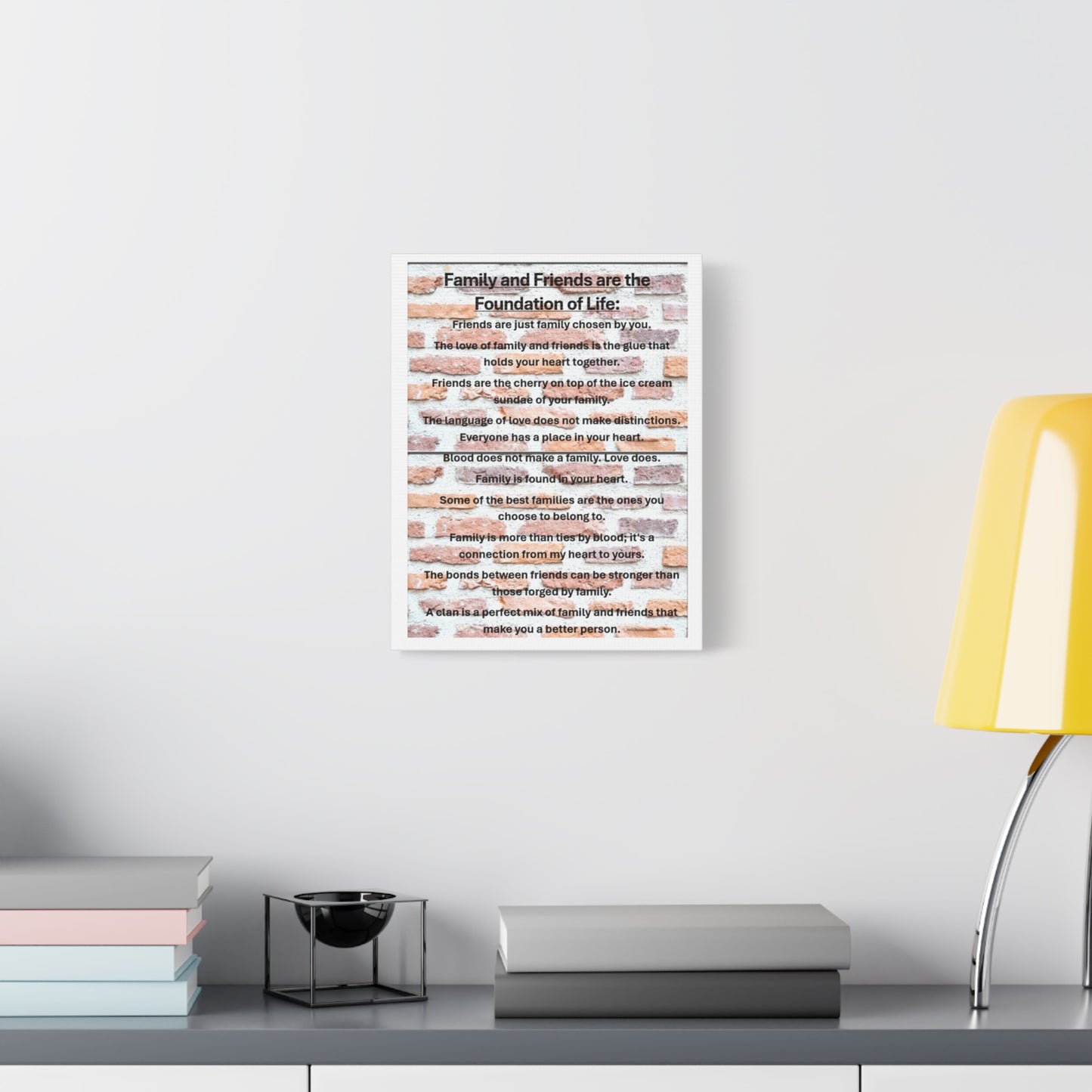 Inspirational Canvas Wall Art, Family and Friends Quote, Home Decor, Meaningful