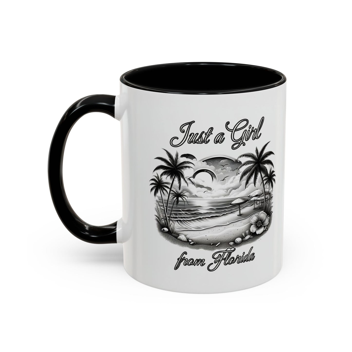 Florida Vibes Coffee Mug, Just a Girl from Florida Gift, Tropical Beach Mug, Souvenir Coffee Cup, Summery Drinkware