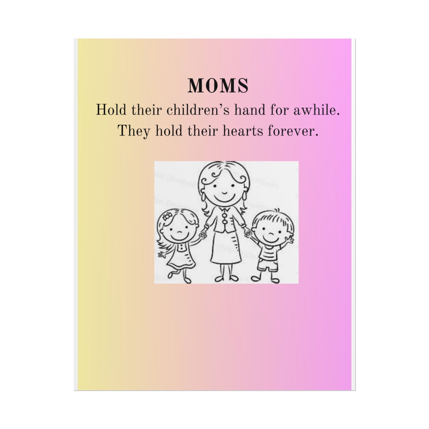 Heartwarming Mom Rolled Poster - Perfect Gift for Mother's Day and Family Celebrations