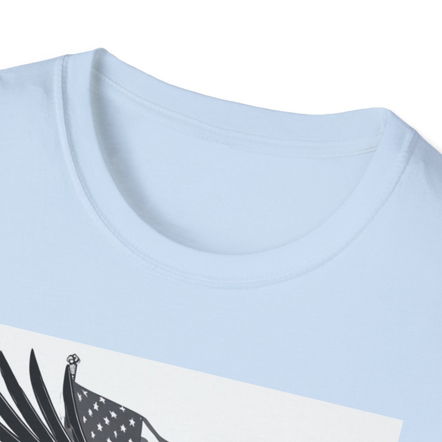 Patriotic Eagle Unisex Softstyle T-Shirt, American Eagle Tee, Fourth of July Shirt, Nature Lover Gift, Casual Vintage Style