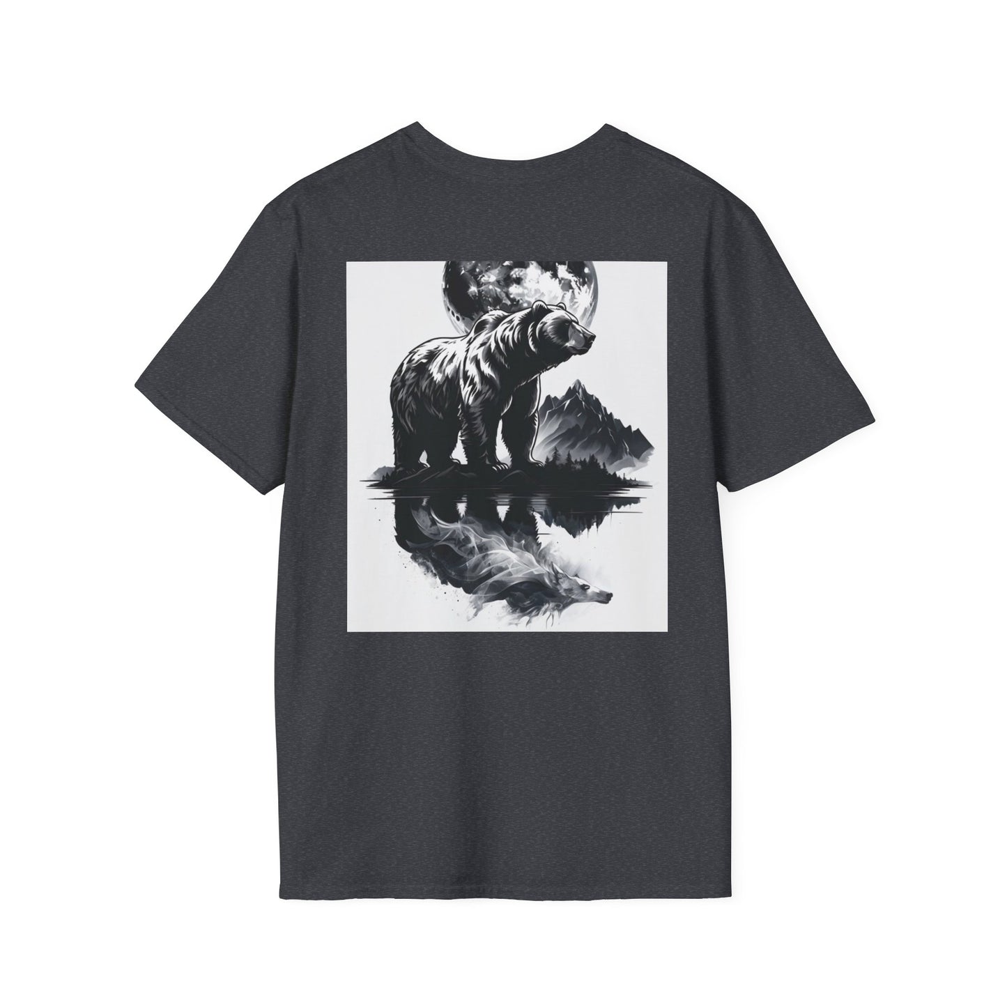 Moonlit Bear Unisex T-Shirt | Nature Lover Gift, Wildlife Tee, Outdoor Adventure Shirt, Graphic Apparel, Eco-Friendly Fashion