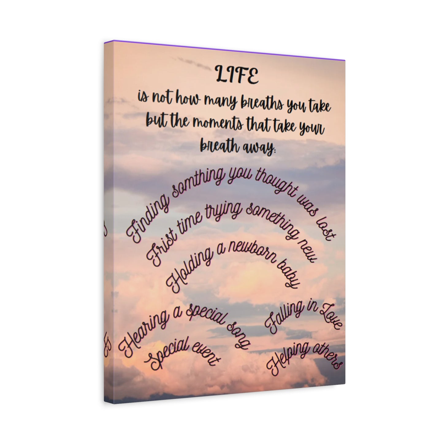Inspirational Canvas Art - Life Moments