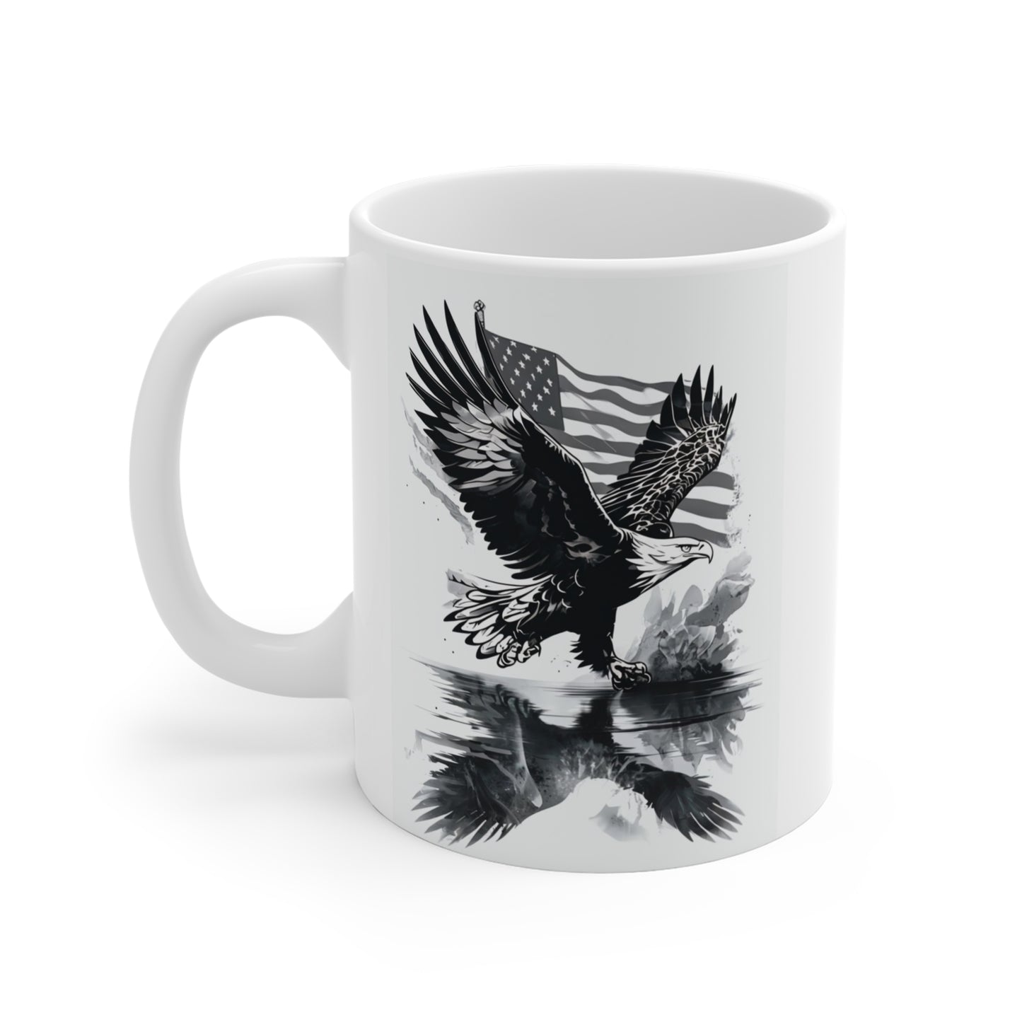 Patriotic Eagle Mug - Bold American Eagle Design, Perfect for Coffee Lovers, Gifts for Veterans, Fourth of July Decor, Freedom