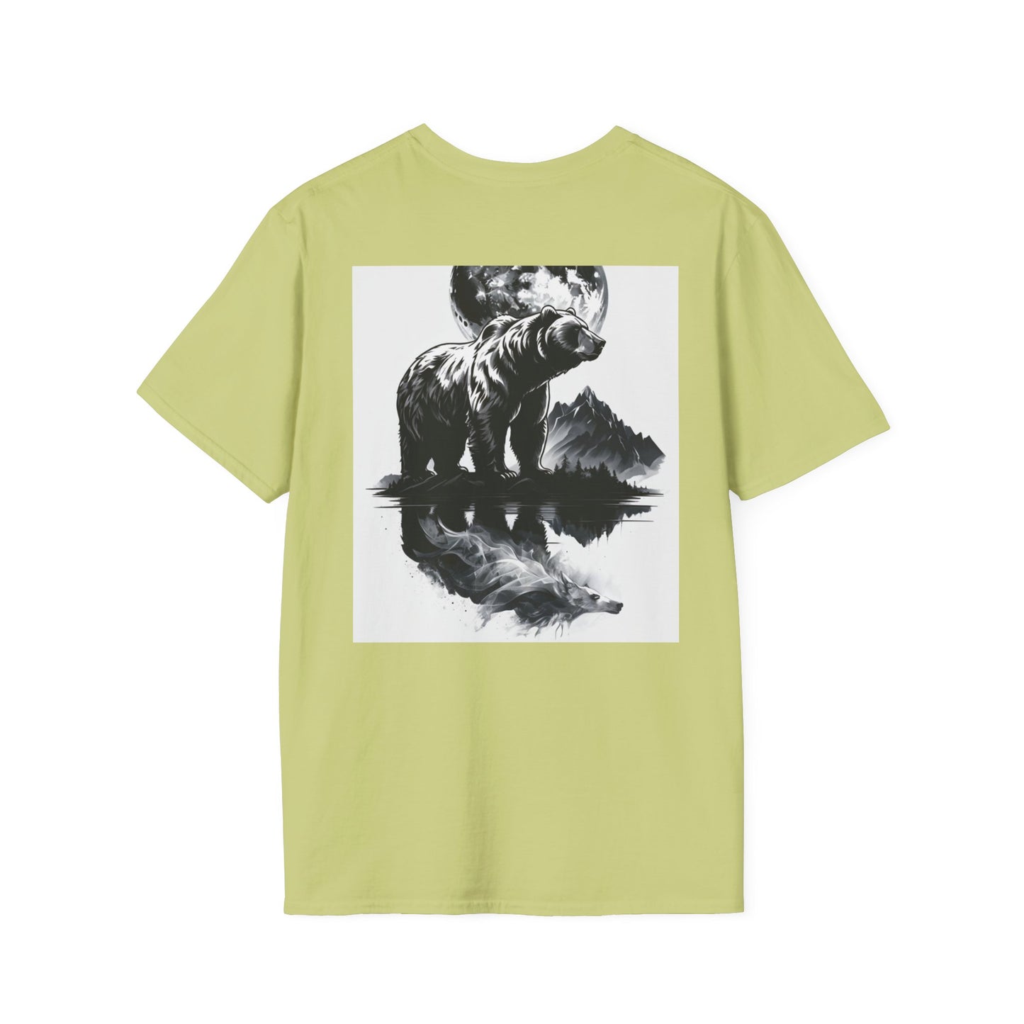 Moonlit Bear Unisex T-Shirt | Nature Lover Gift, Wildlife Tee, Outdoor Adventure Shirt, Graphic Apparel, Eco-Friendly Fashion