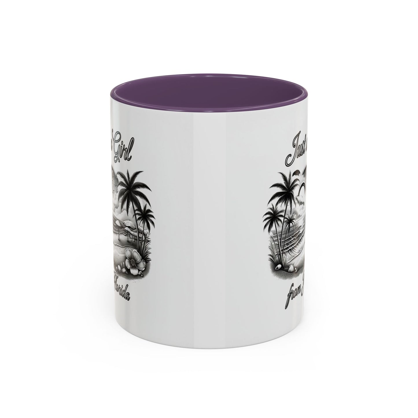 Florida Vibes Coffee Mug, Just a Girl from Florida Gift, Tropical Beach Mug, Souvenir Coffee Cup, Summery Drinkware