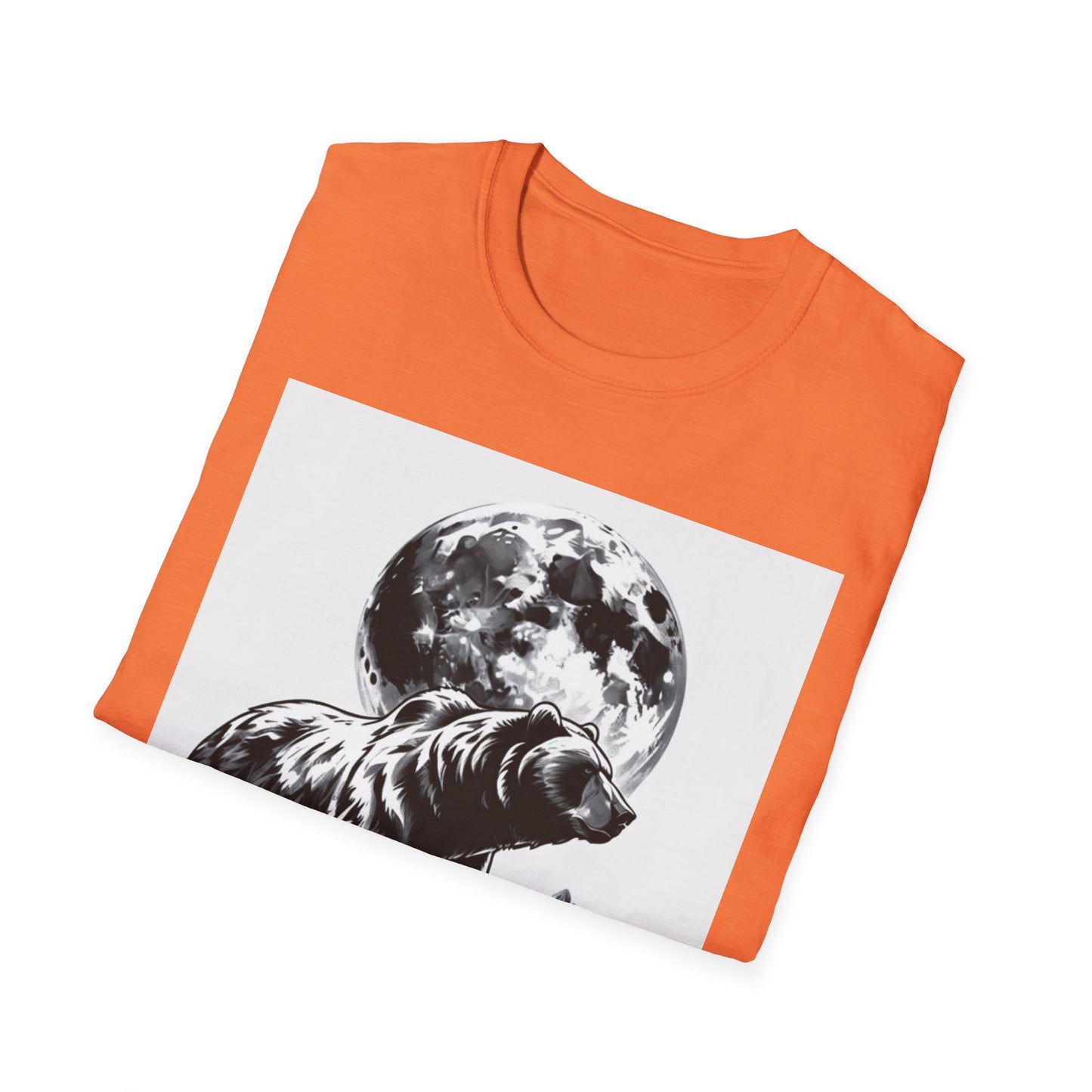 Moonlit Bear Unisex T-Shirt | Nature Lover Gift, Wildlife Tee, Outdoor Adventure Shirt, Graphic Apparel, Eco-Friendly Fashion