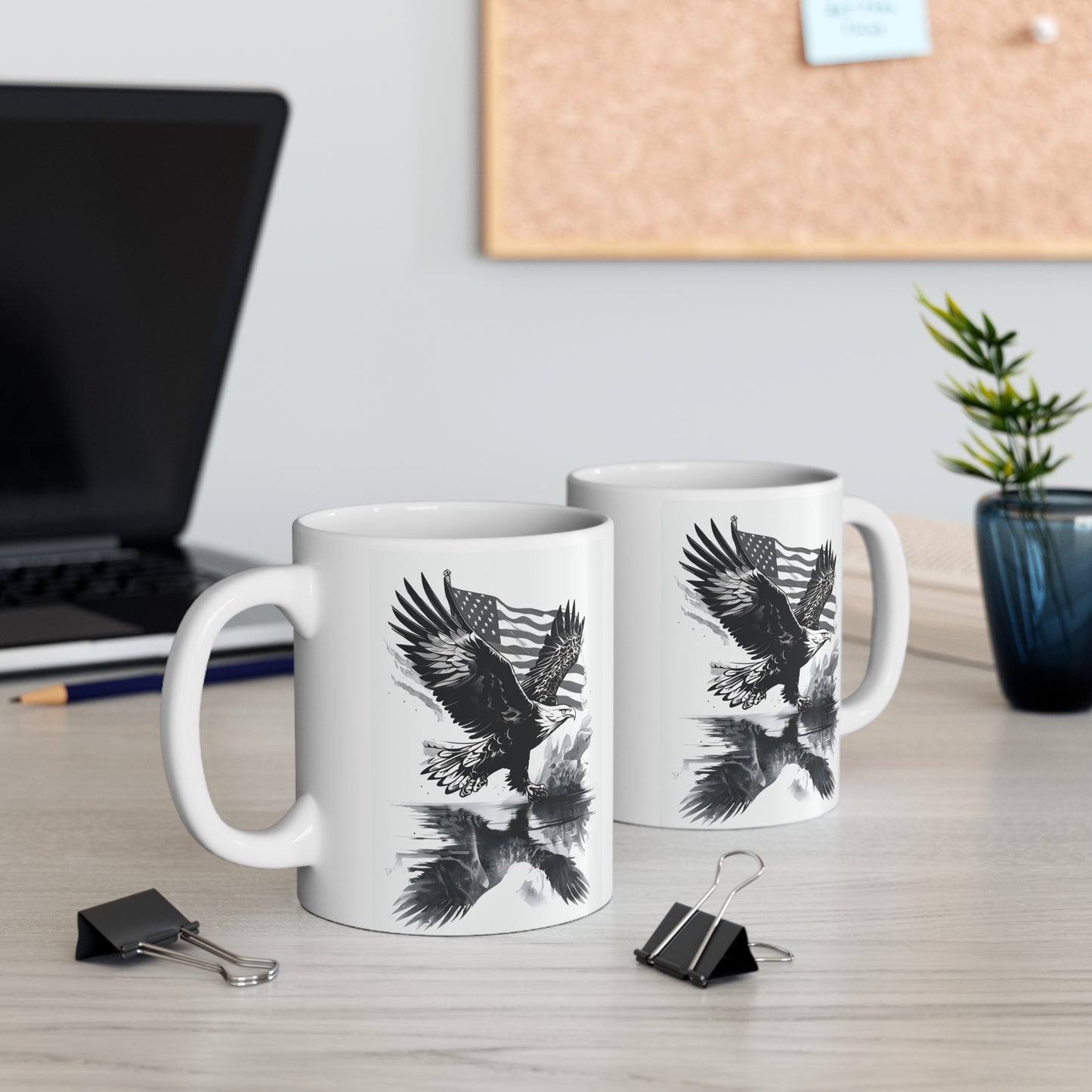 Patriotic Eagle Mug - Bold American Eagle Design, Perfect for Coffee Lovers, Gifts for Veterans, Fourth of July Decor, Freedom