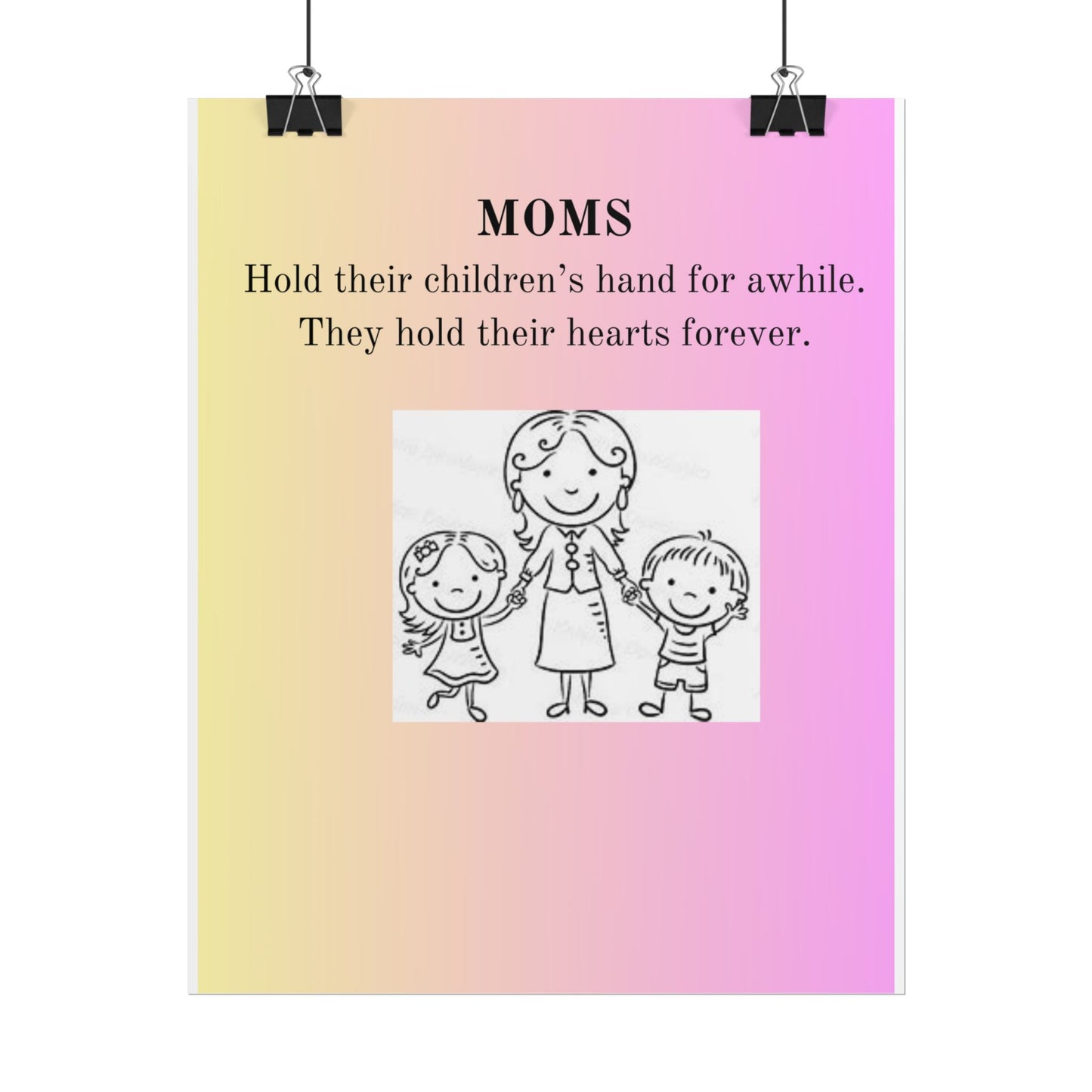 Heartwarming Mom Rolled Poster - Perfect Gift for Mother's Day and Family Celebrations