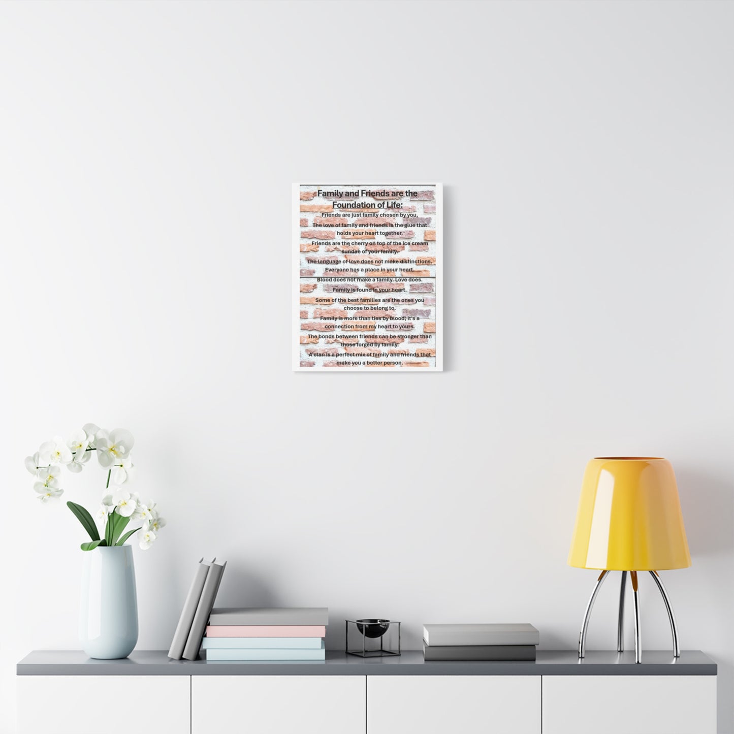 Inspirational Canvas Wall Art, Family and Friends Quote, Home Decor, Meaningful