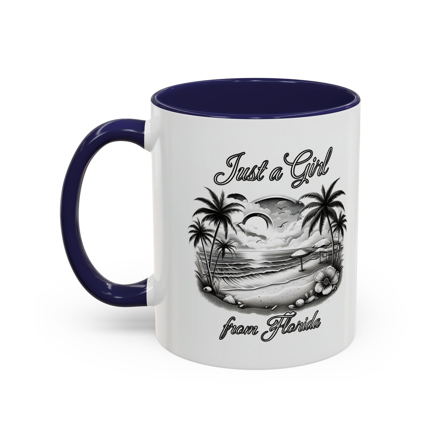 Florida Vibes Coffee Mug, Just a Girl from Florida Gift, Tropical Beach Mug, Souvenir Coffee Cup, Summery Drinkware