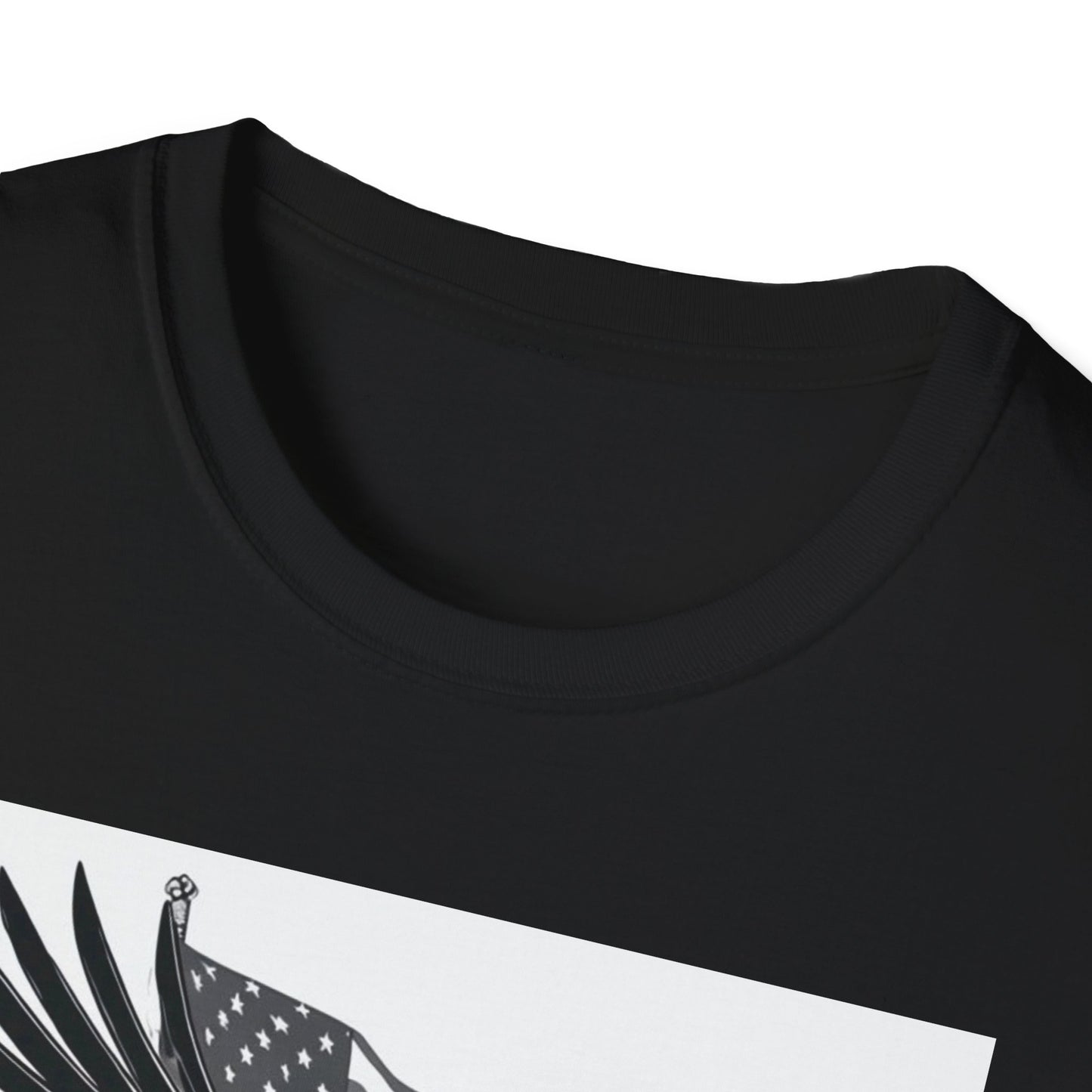 Patriotic Eagle Unisex Softstyle T-Shirt, American Eagle Tee, Fourth of July Shirt, Nature Lover Gift, Casual Vintage Style