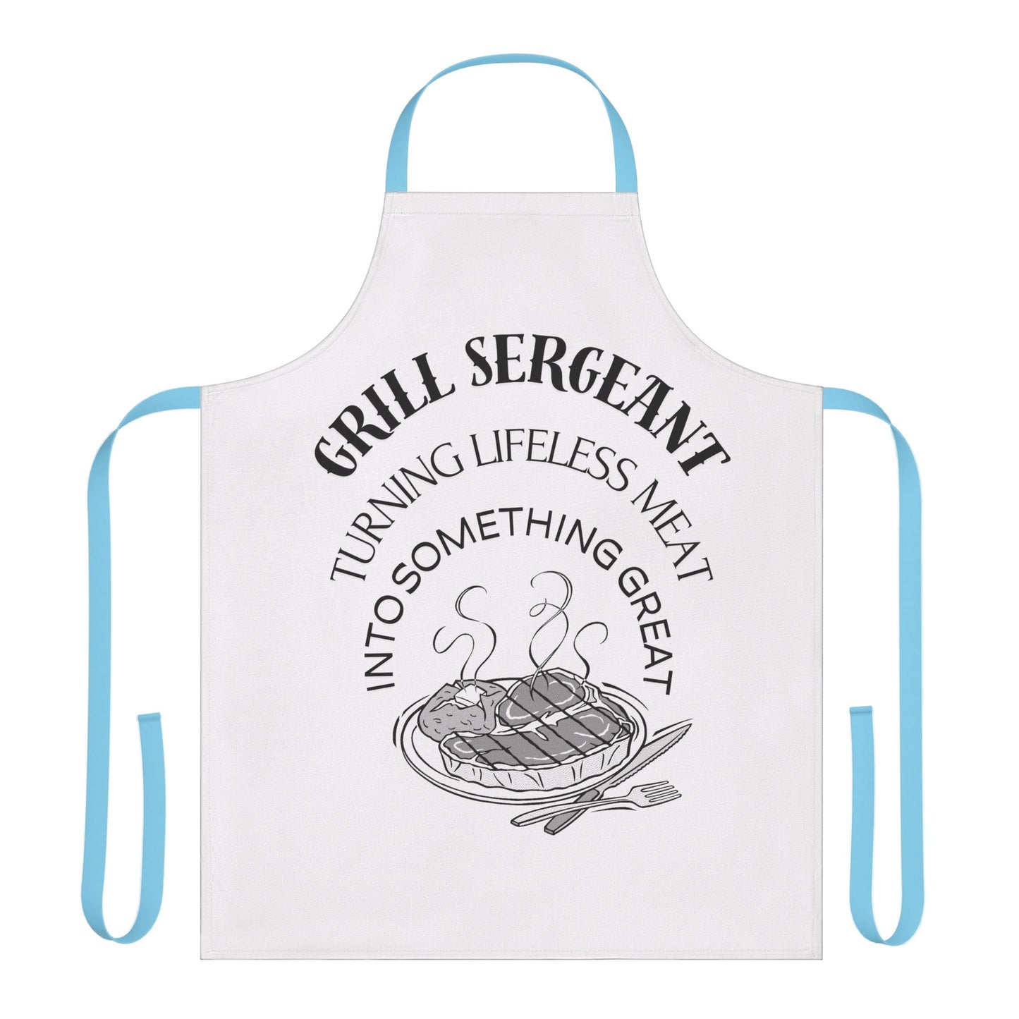 Grill Sergeant Apron - Fun Cooking Gift for BBQ Lovers, Chef Outfit, Summer Cookouts, Father's Day, Hobbyist Kitchen Gear