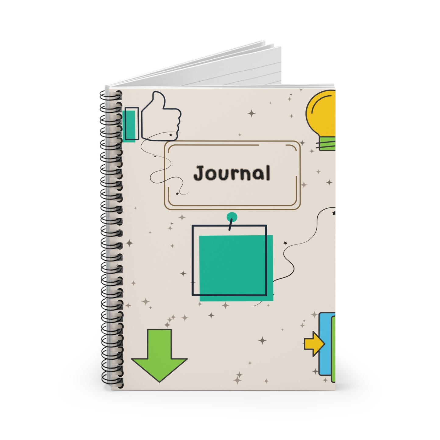 Colorful Spiral Notebook - Journal for Creativity, Writing, Note Taking, School