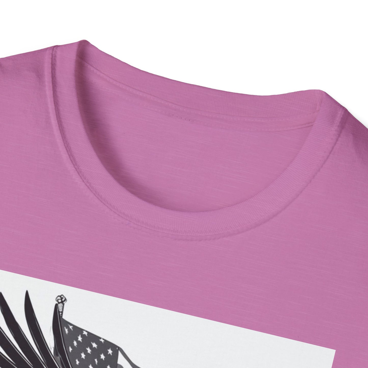 Patriotic Eagle Unisex Softstyle T-Shirt, American Eagle Tee, Fourth of July Shirt, Nature Lover Gift, Casual Vintage Style