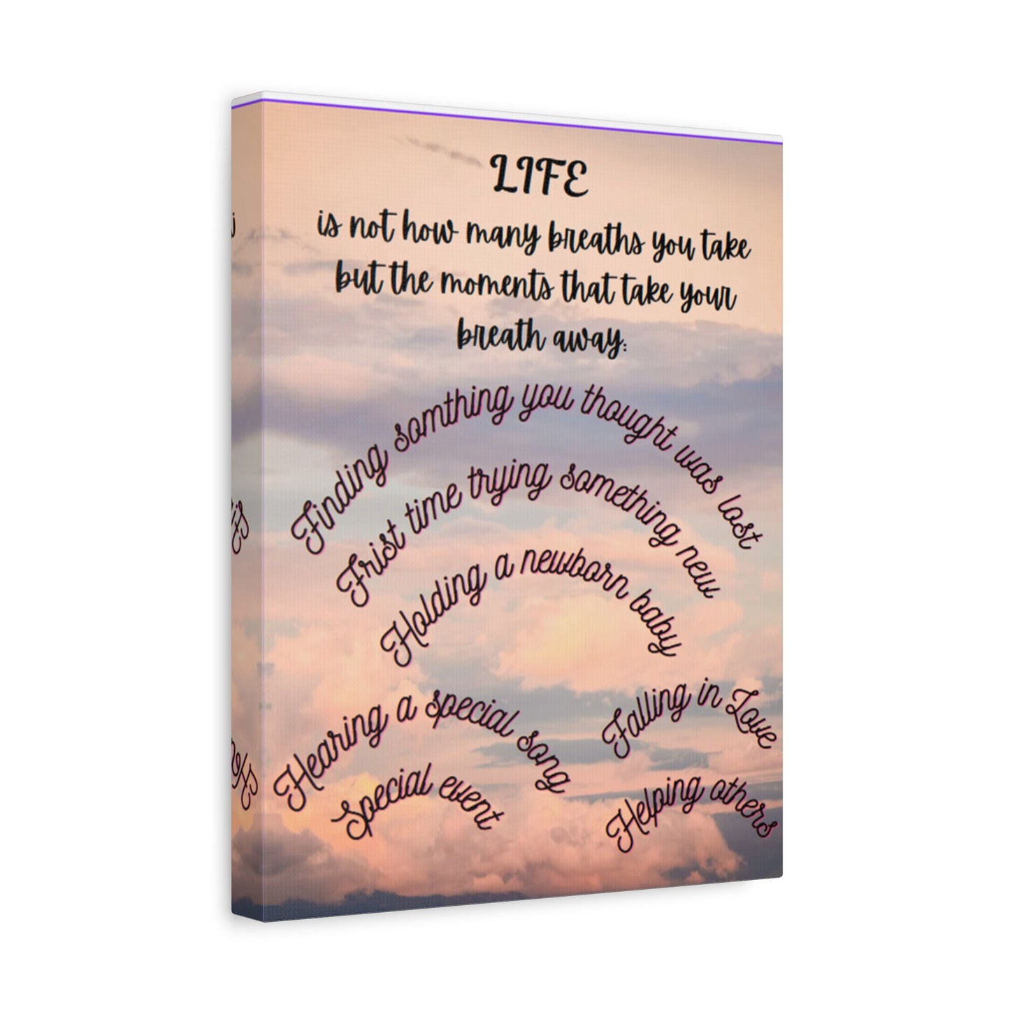 Inspirational Canvas Art - Life Moments