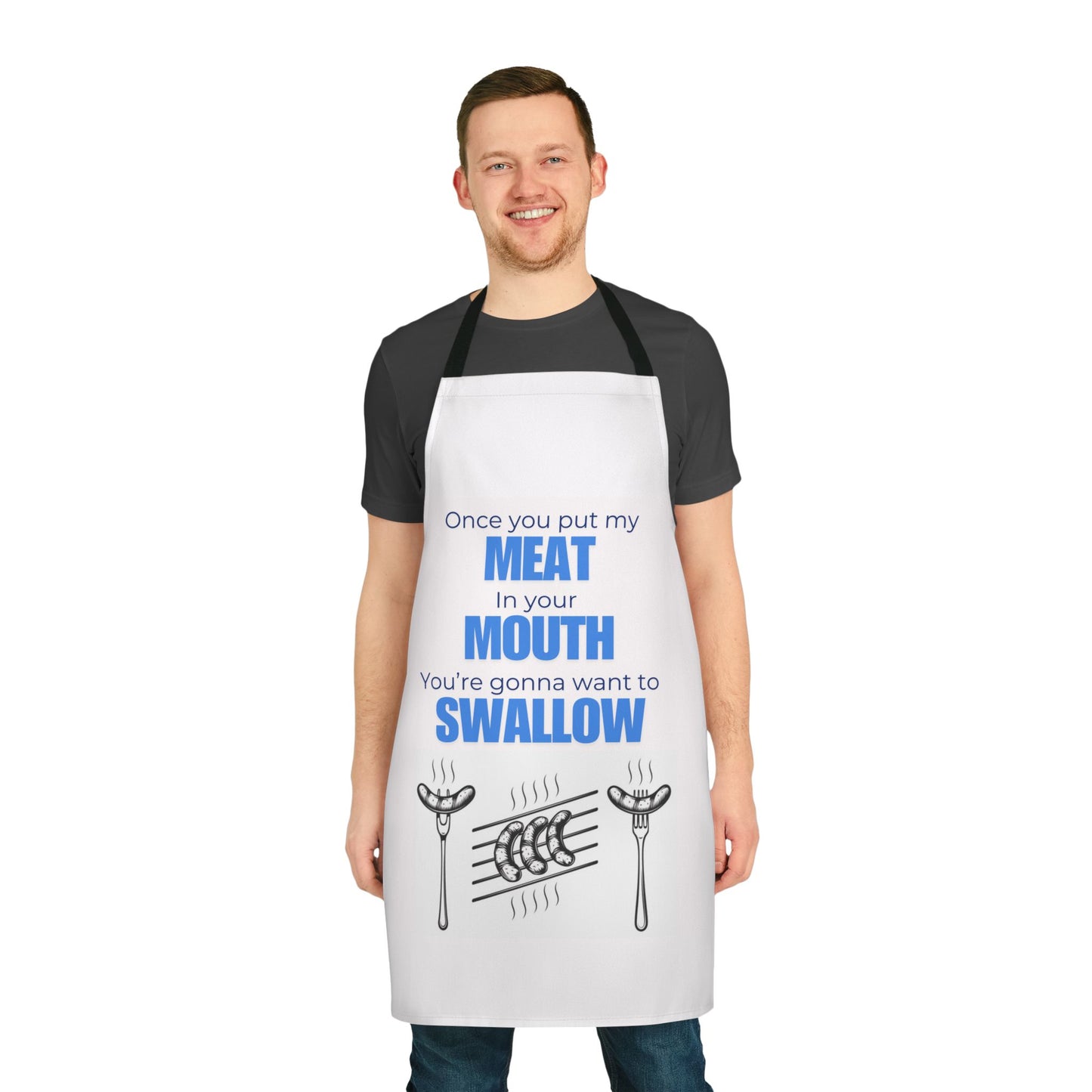 Funny BBQ Apron with 5-Color Straps, Gift for Grill Lovers, Cooking Humor Apron, Chef Gift, Kitchen Accessories, Cookout Apparel