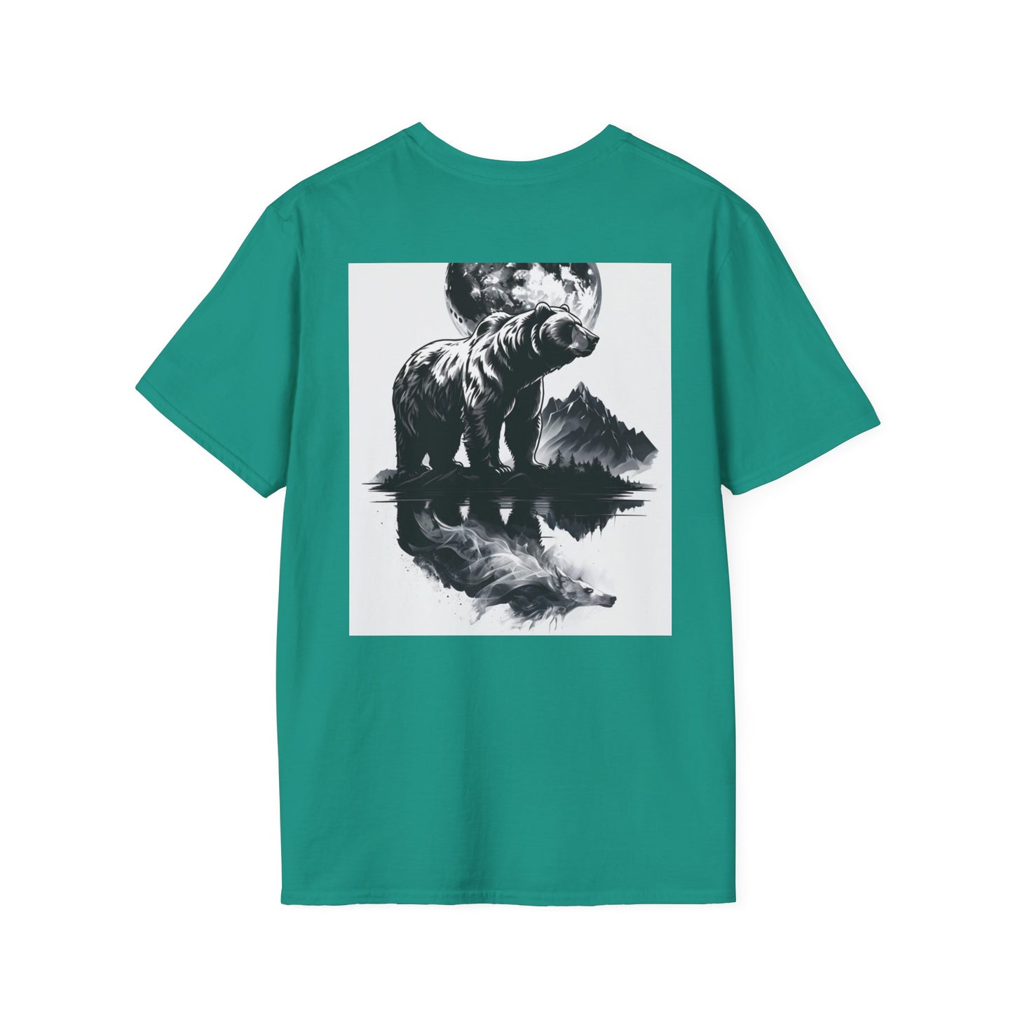 Moonlit Bear Unisex T-Shirt | Nature Lover Gift, Wildlife Tee, Outdoor Adventure Shirt, Graphic Apparel, Eco-Friendly Fashion
