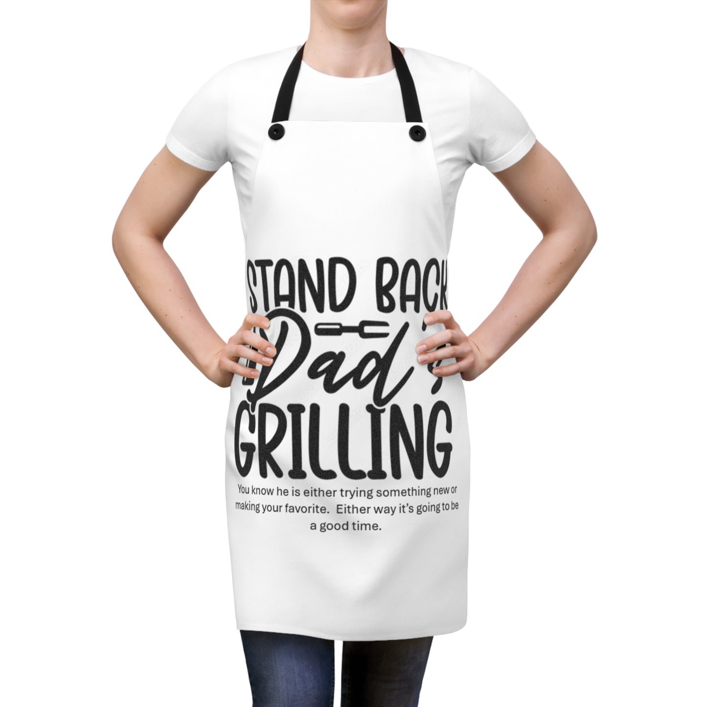 Dad's Grilling Apron, Funny Gift for Dad, BBQ Apron, Cooking Gift, Father's Day, Kitchen Accessory