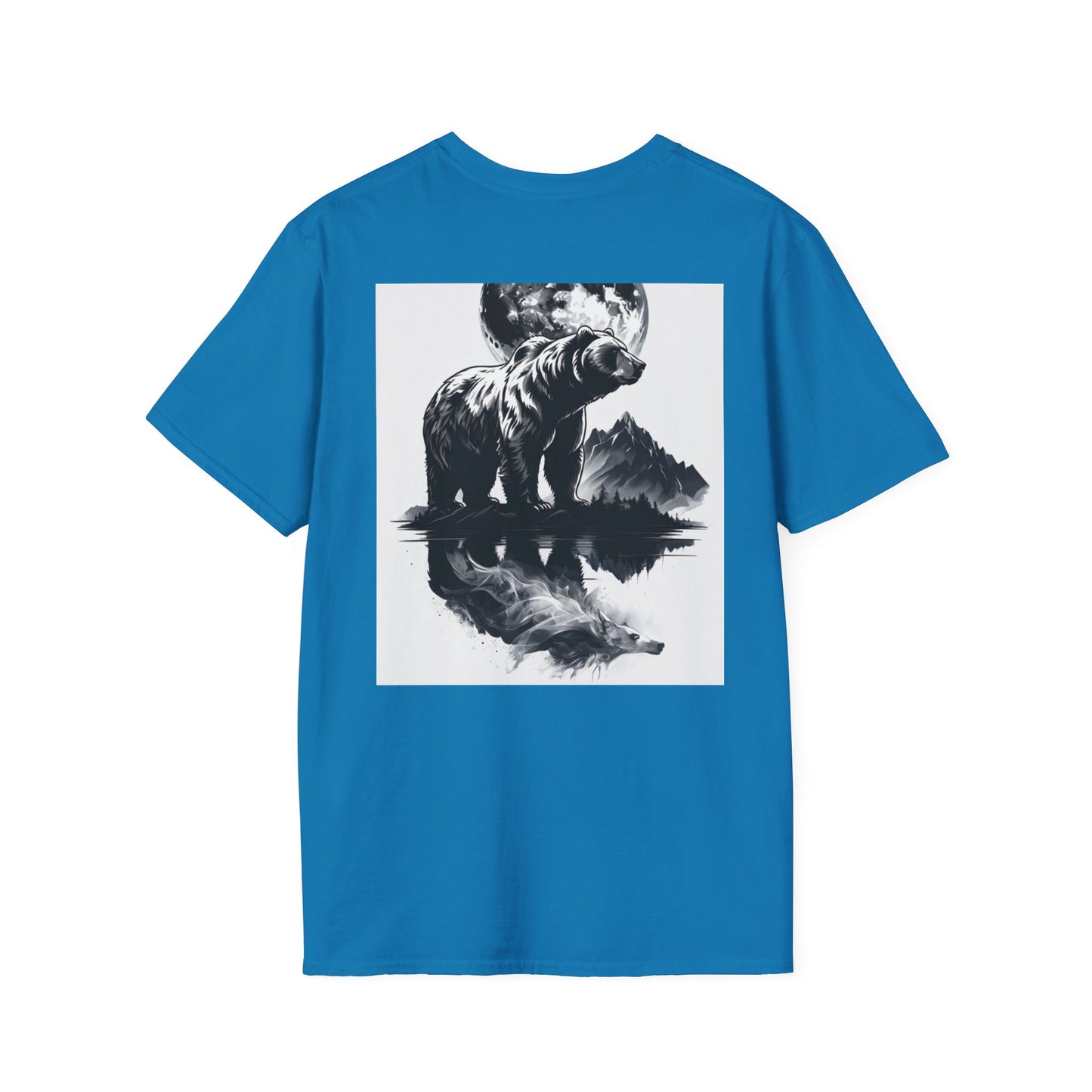Moonlit Bear Unisex T-Shirt | Nature Lover Gift, Wildlife Tee, Outdoor Adventure Shirt, Graphic Apparel, Eco-Friendly Fashion