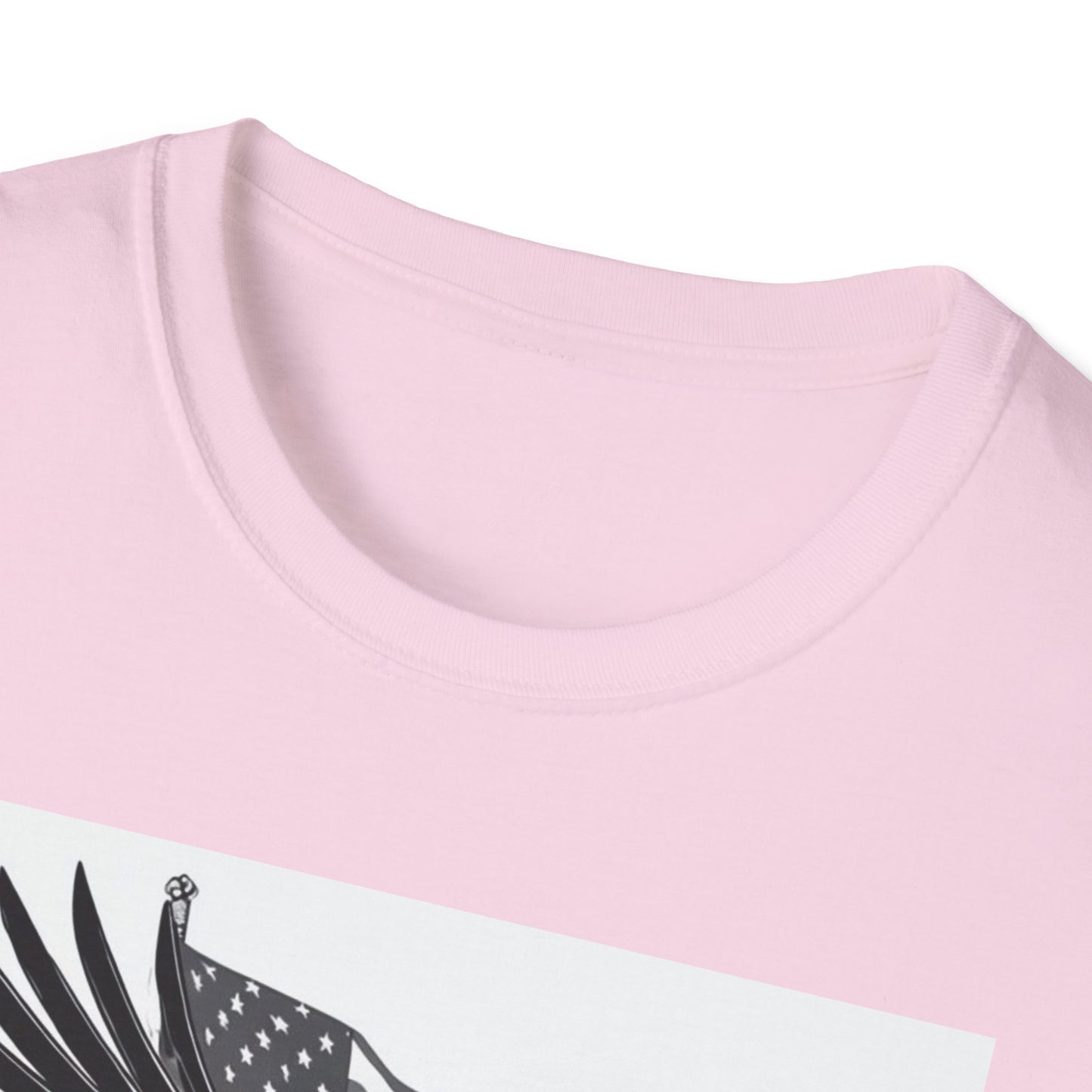 Patriotic Eagle Unisex Softstyle T-Shirt, American Eagle Tee, Fourth of July Shirt, Nature Lover Gift, Casual Vintage Style