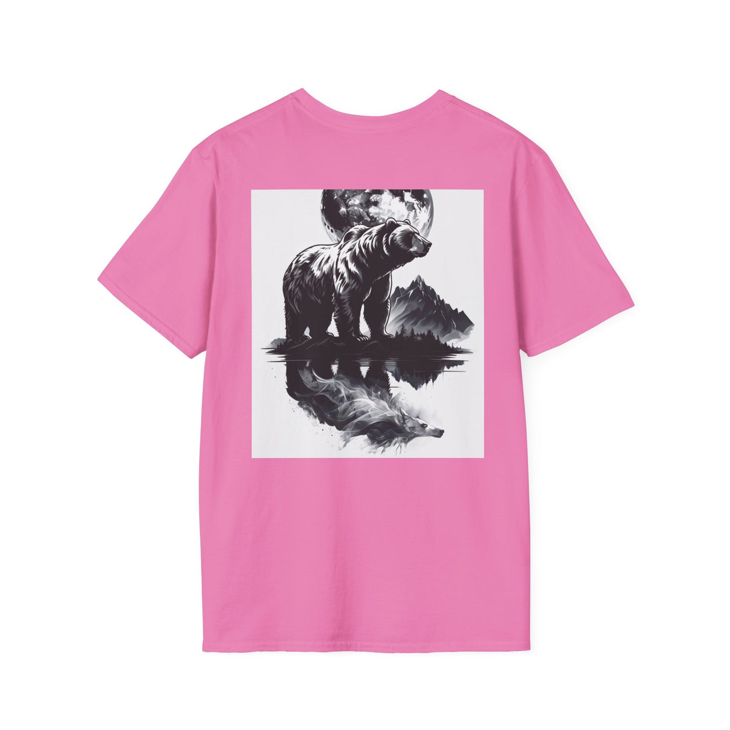 Moonlit Bear Unisex T-Shirt | Nature Lover Gift, Wildlife Tee, Outdoor Adventure Shirt, Graphic Apparel, Eco-Friendly Fashion