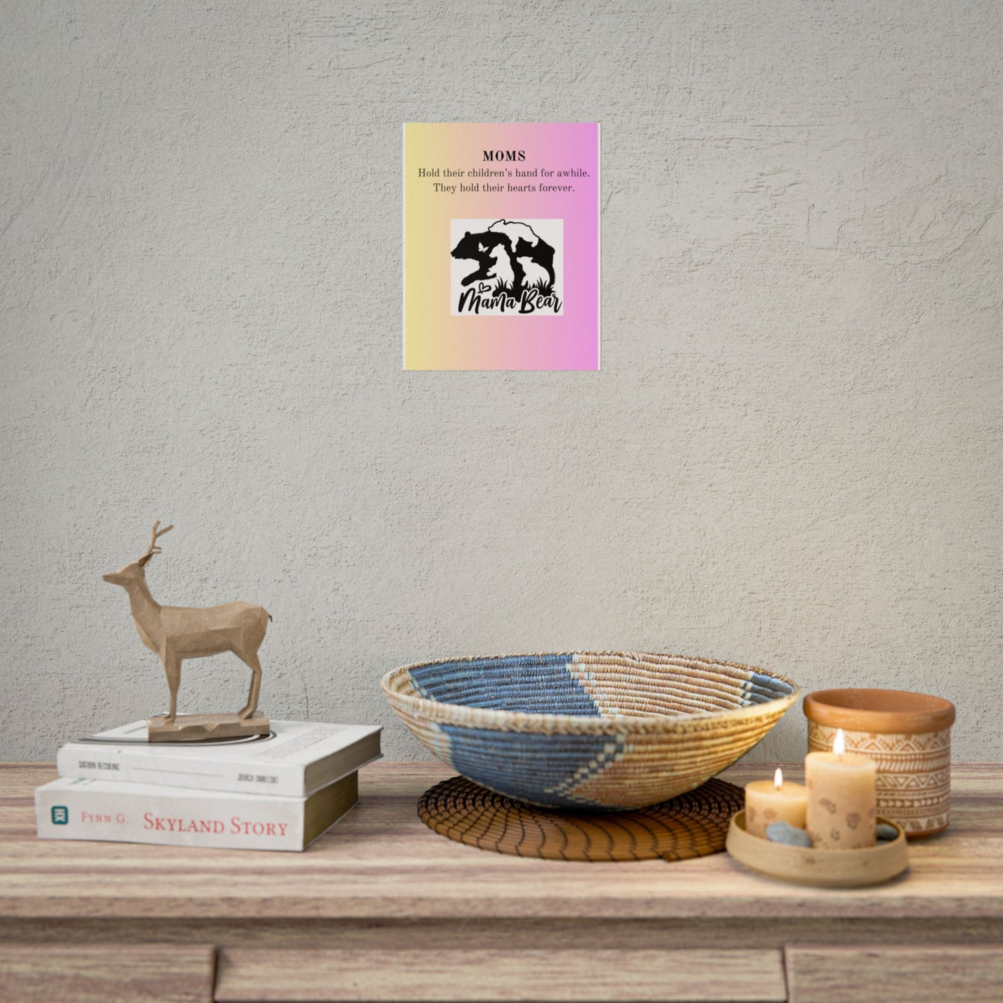 Mama Bear Inspirational Rolled Poster - Perfect Gift for Moms