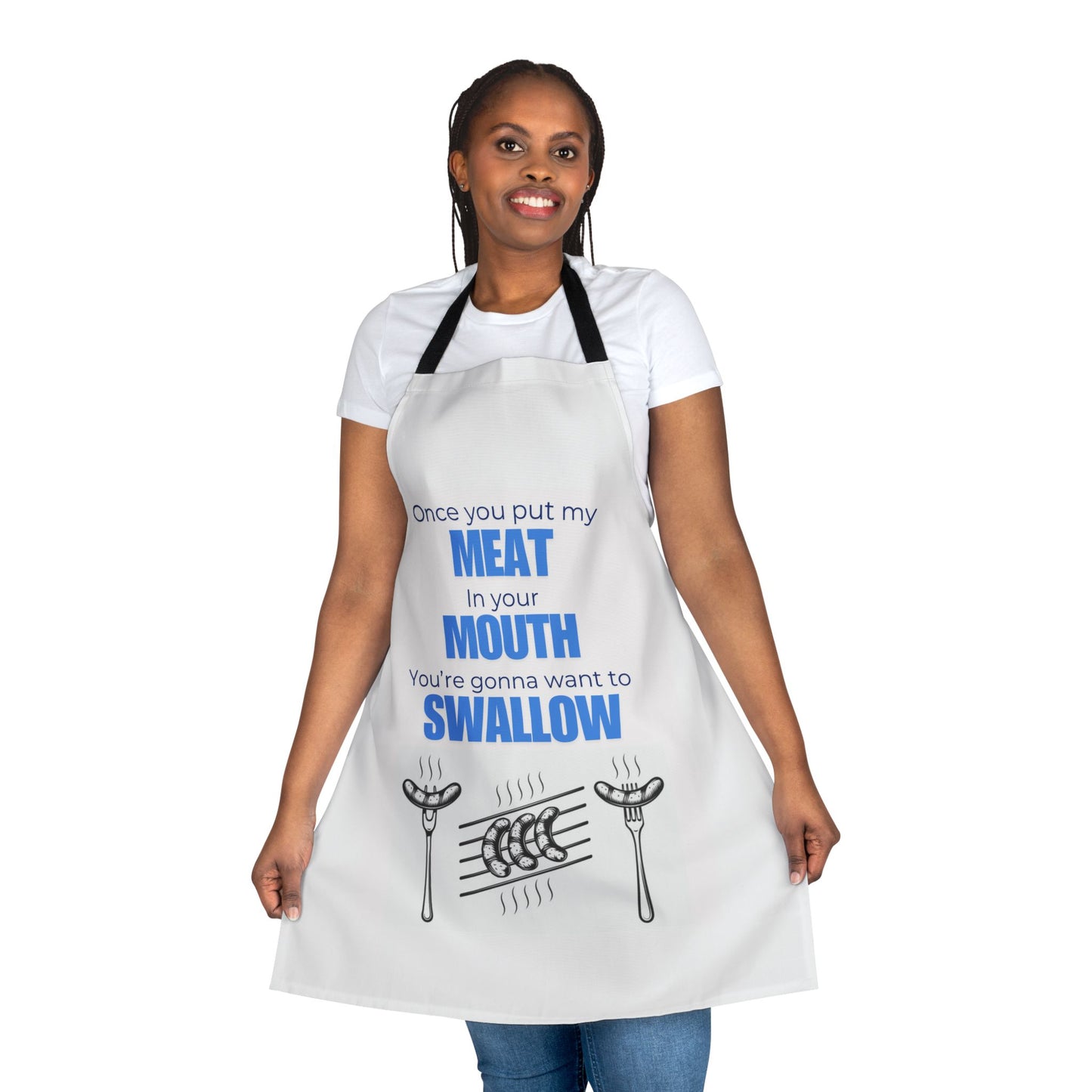 Funny BBQ Apron with 5-Color Straps, Gift for Grill Lovers, Cooking Humor Apron, Chef Gift, Kitchen Accessories, Cookout Apparel