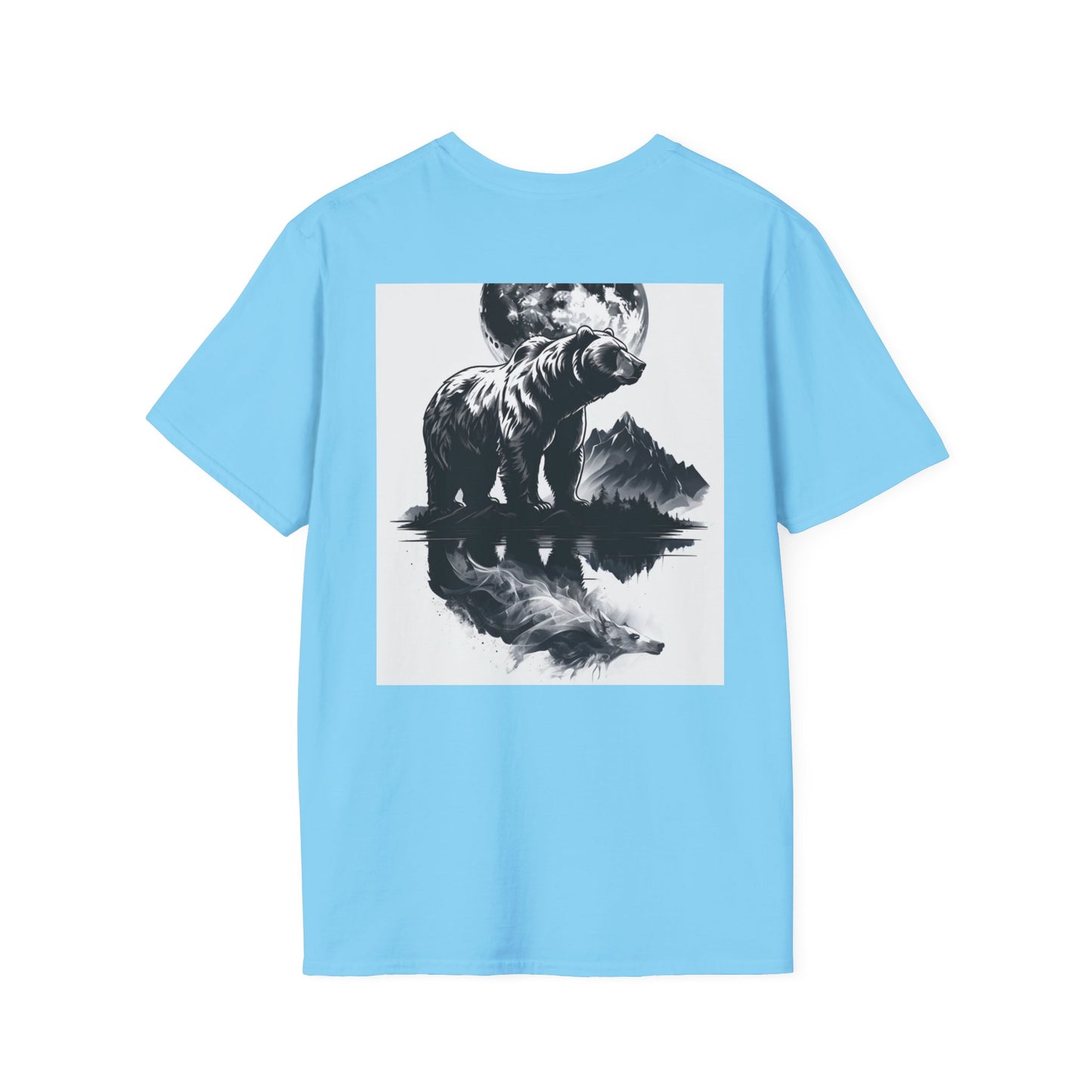 Moonlit Bear Unisex T-Shirt | Nature Lover Gift, Wildlife Tee, Outdoor Adventure Shirt, Graphic Apparel, Eco-Friendly Fashion