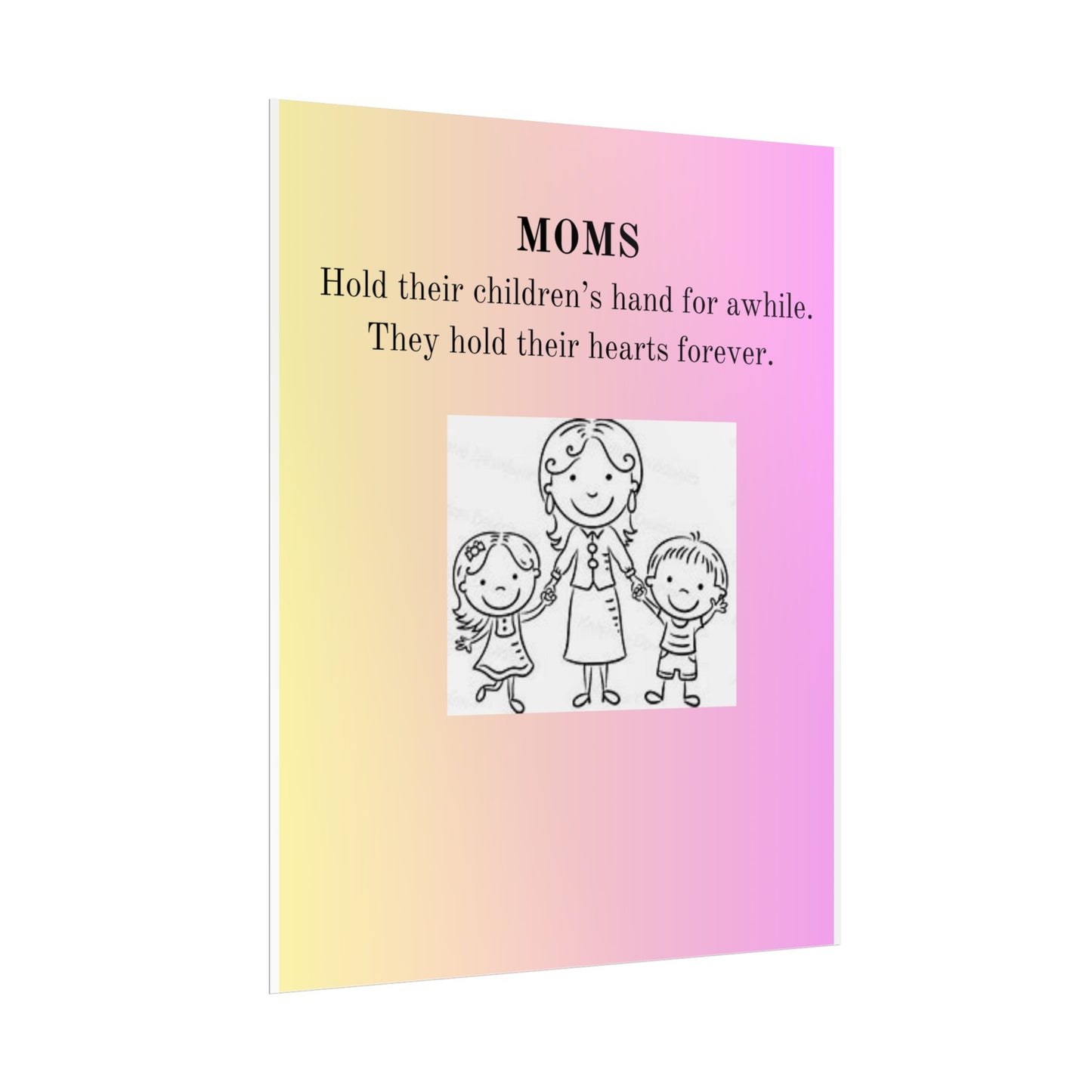Heartwarming Mom Rolled Poster - Perfect Gift for Mother's Day and Family Celebrations