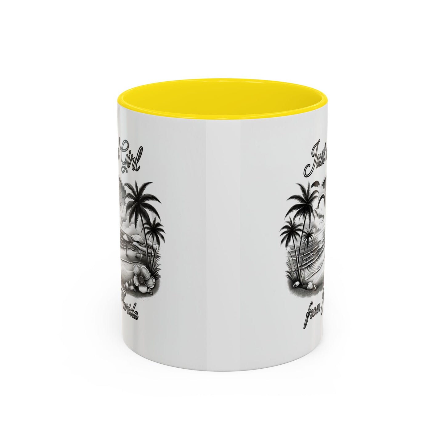 Florida Vibes Coffee Mug, Just a Girl from Florida Gift, Tropical Beach Mug, Souvenir Coffee Cup, Summery Drinkware