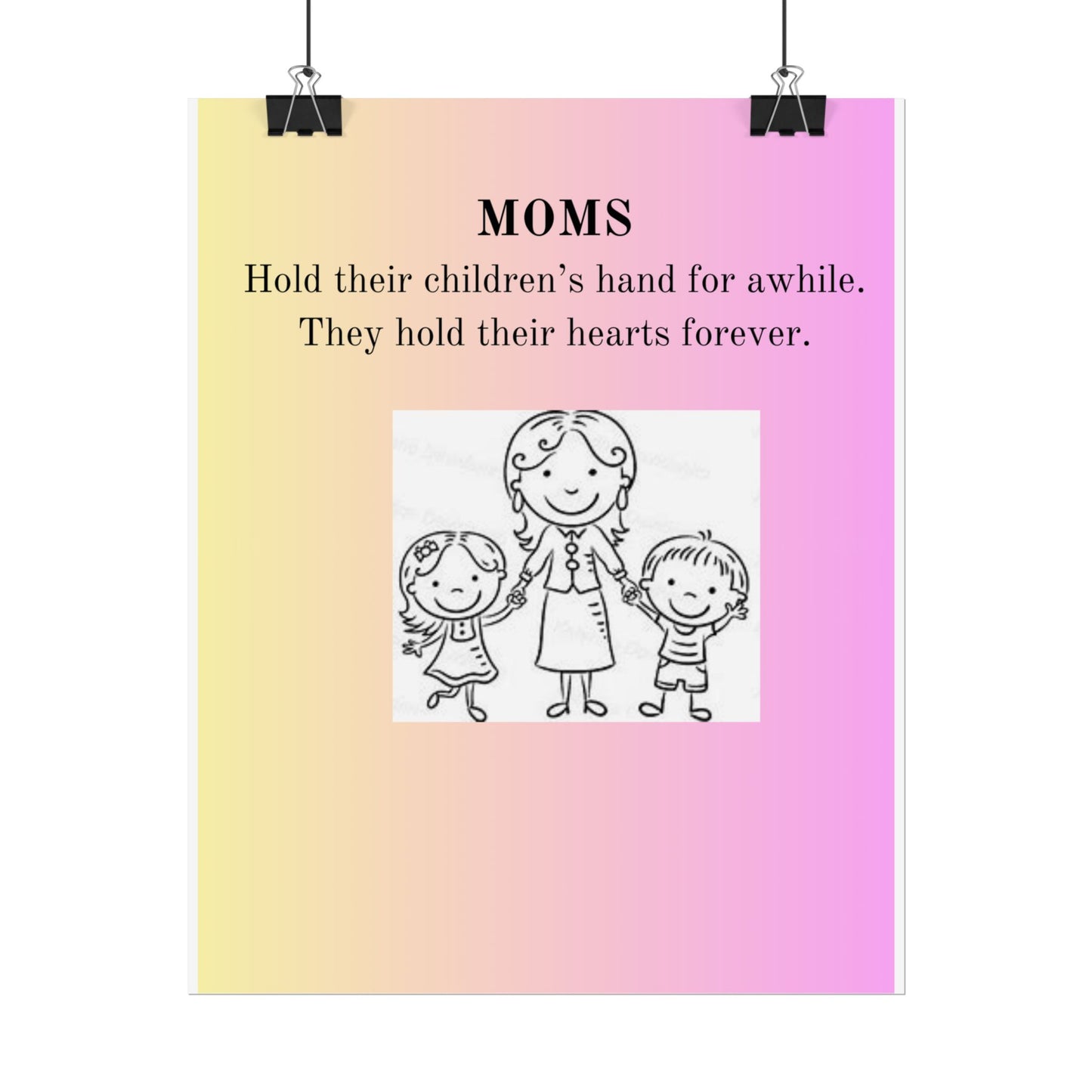 Heartwarming Mom Rolled Poster - Perfect Gift for Mother's Day and Family Celebrations