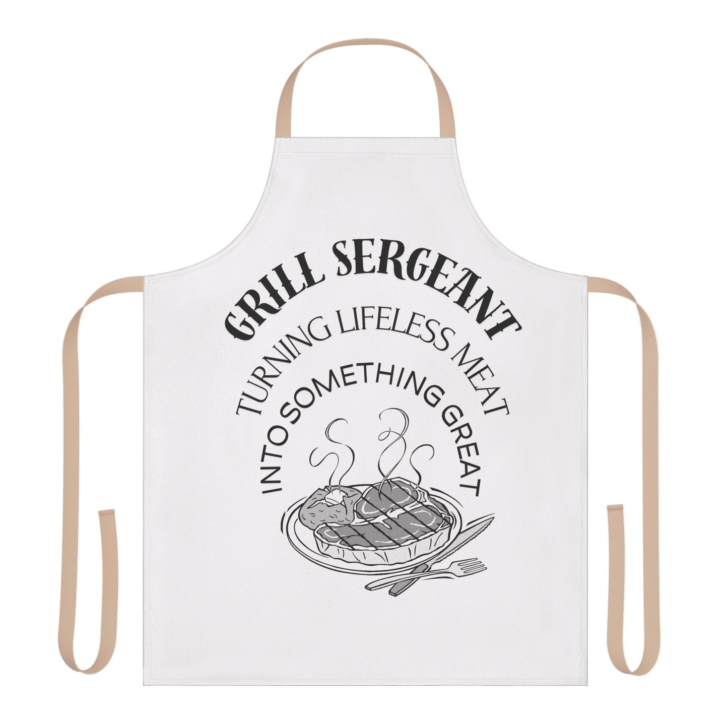 Grill Sergeant Apron - Fun Cooking Gift for BBQ Lovers, Chef Outfit, Summer Cookouts, Father's Day, Hobbyist Kitchen Gear