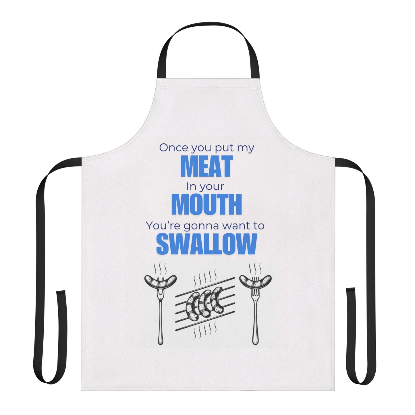 Funny BBQ Apron with 5-Color Straps, Gift for Grill Lovers, Cooking Humor Apron, Chef Gift, Kitchen Accessories, Cookout Apparel