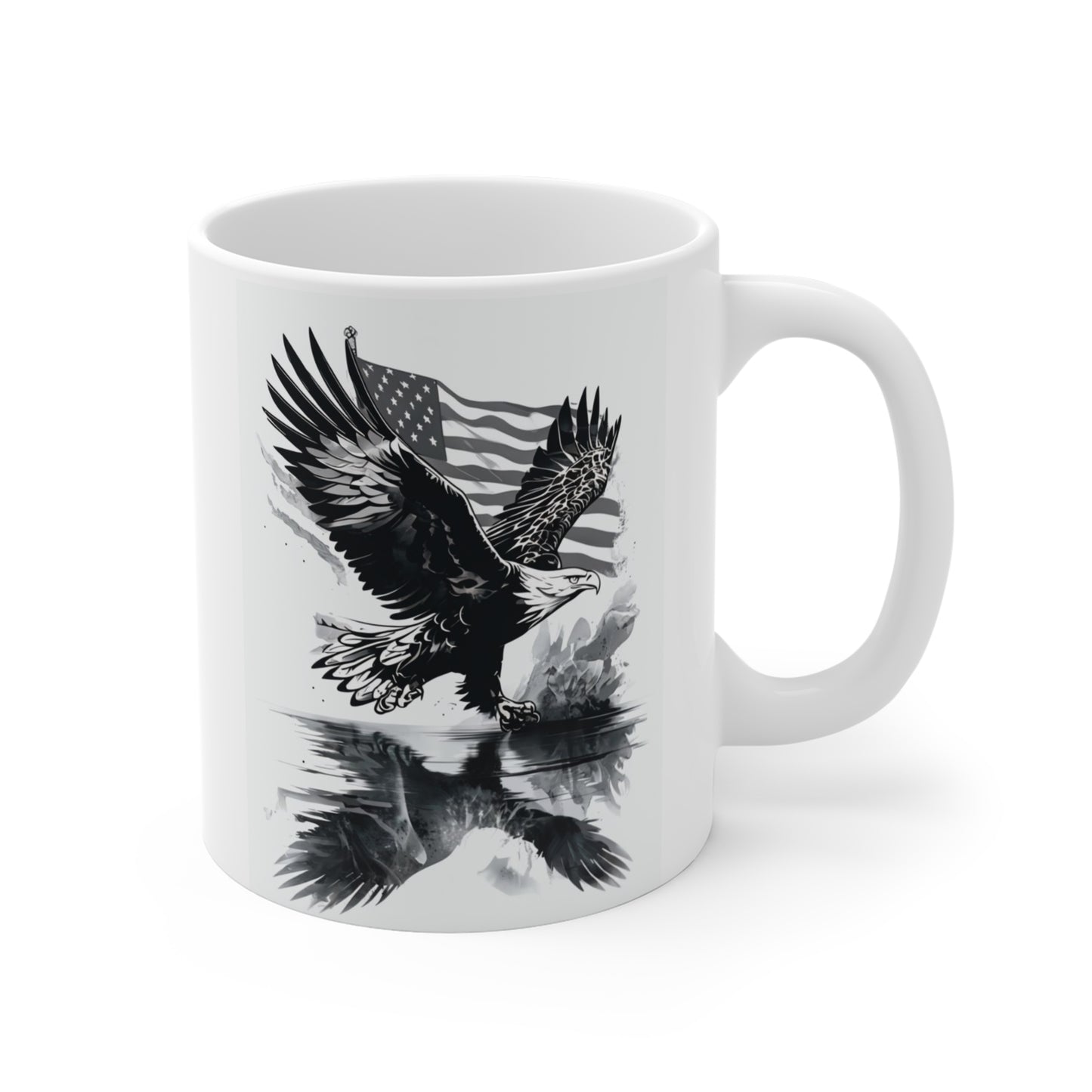 Patriotic Eagle Mug - Bold American Eagle Design, Perfect for Coffee Lovers, Gifts for Veterans, Fourth of July Decor, Freedom