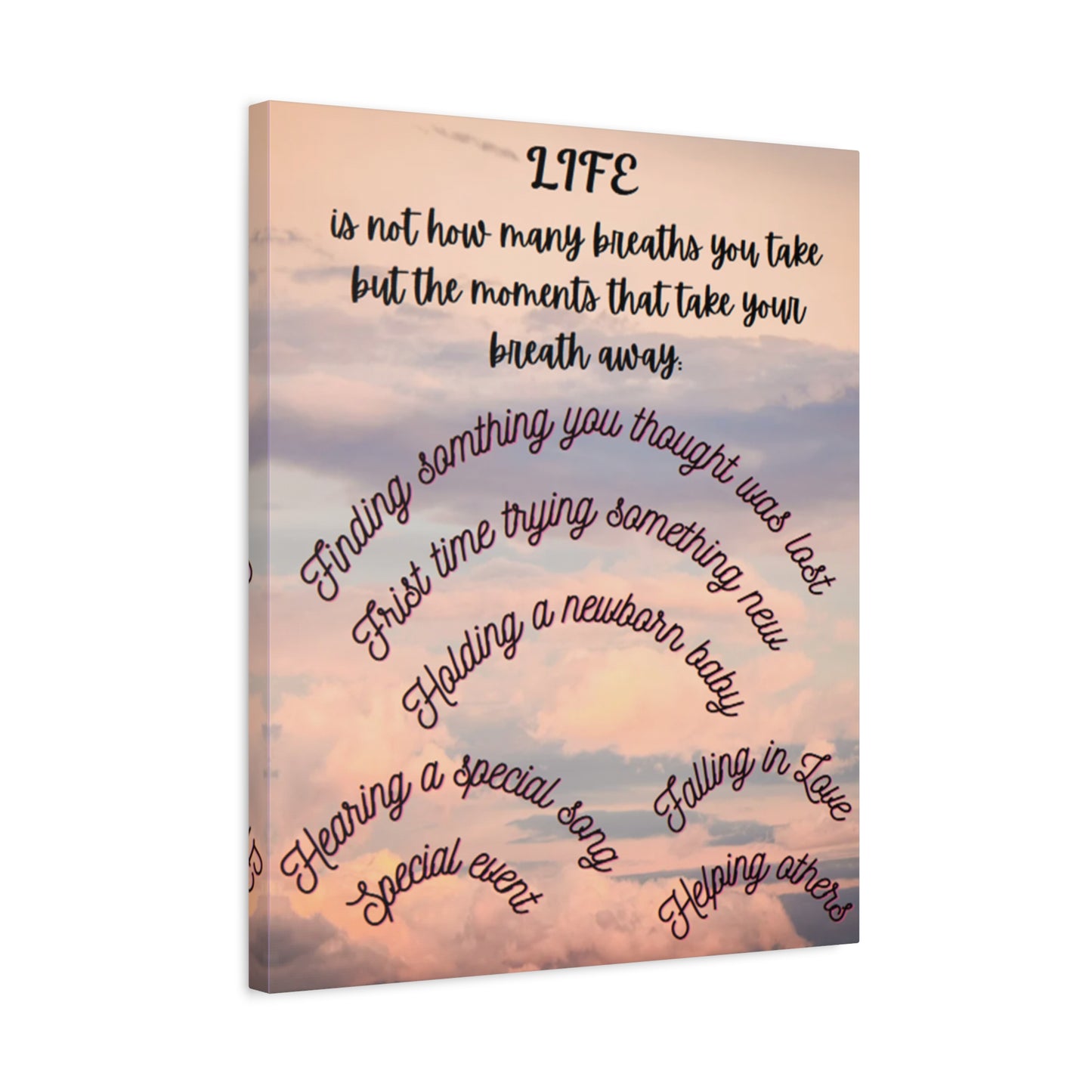 Inspirational Canvas Art - Life Moments