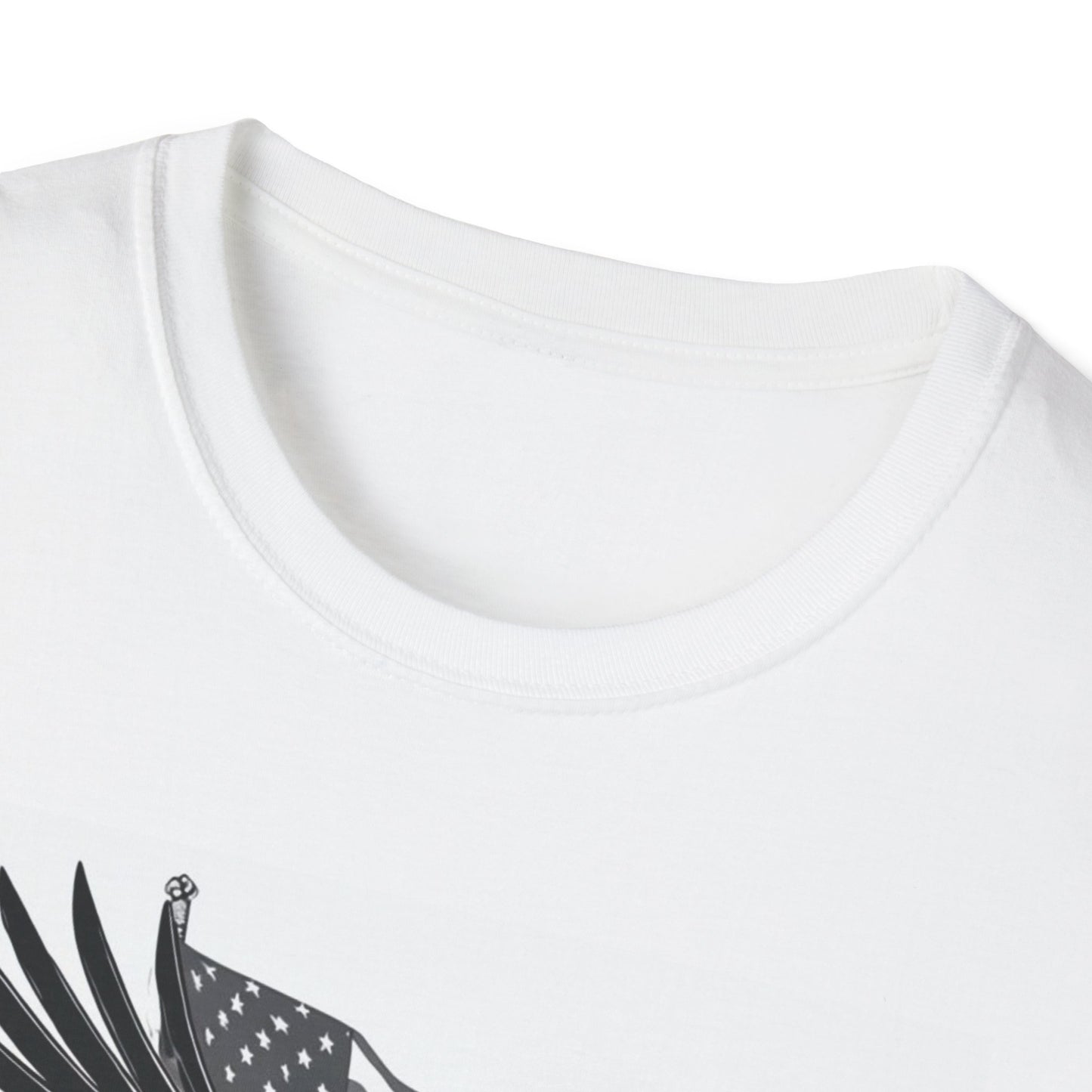 Patriotic Eagle Unisex Softstyle T-Shirt, American Eagle Tee, Fourth of July Shirt, Nature Lover Gift, Casual Vintage Style