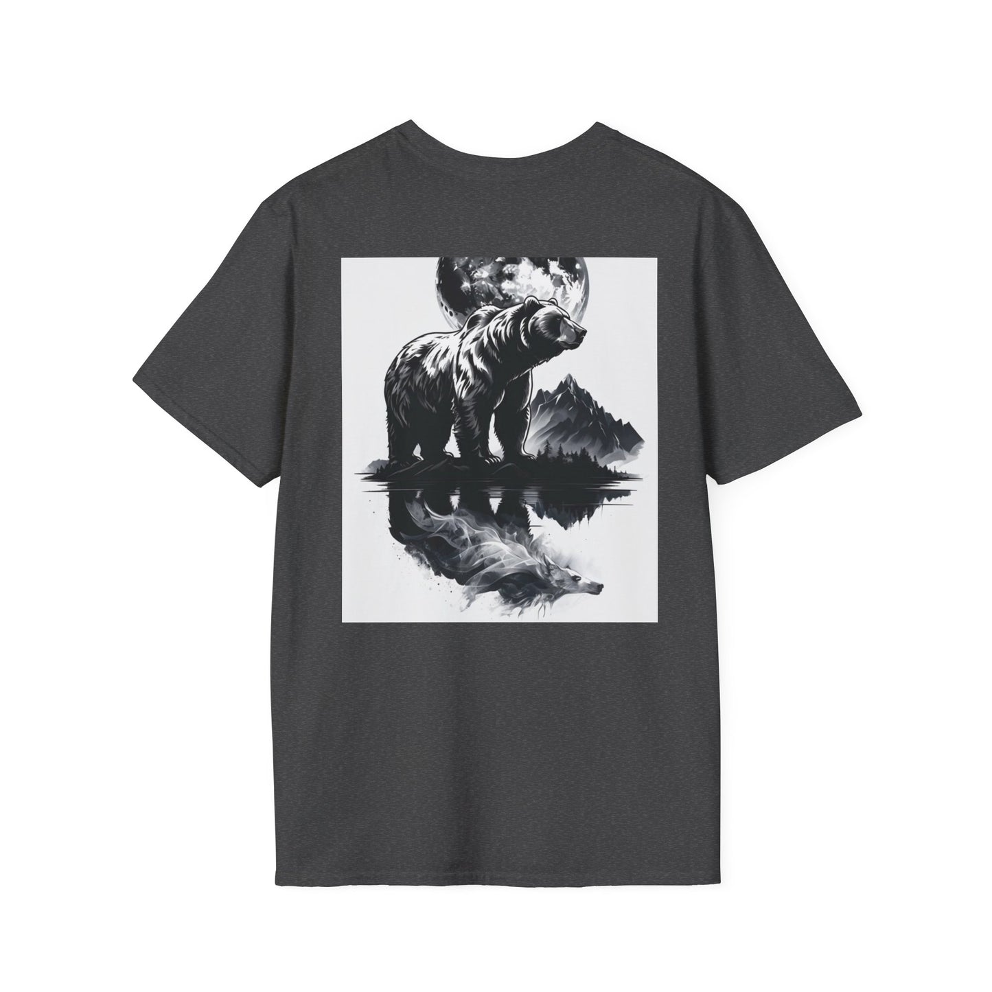Moonlit Bear Unisex T-Shirt | Nature Lover Gift, Wildlife Tee, Outdoor Adventure Shirt, Graphic Apparel, Eco-Friendly Fashion