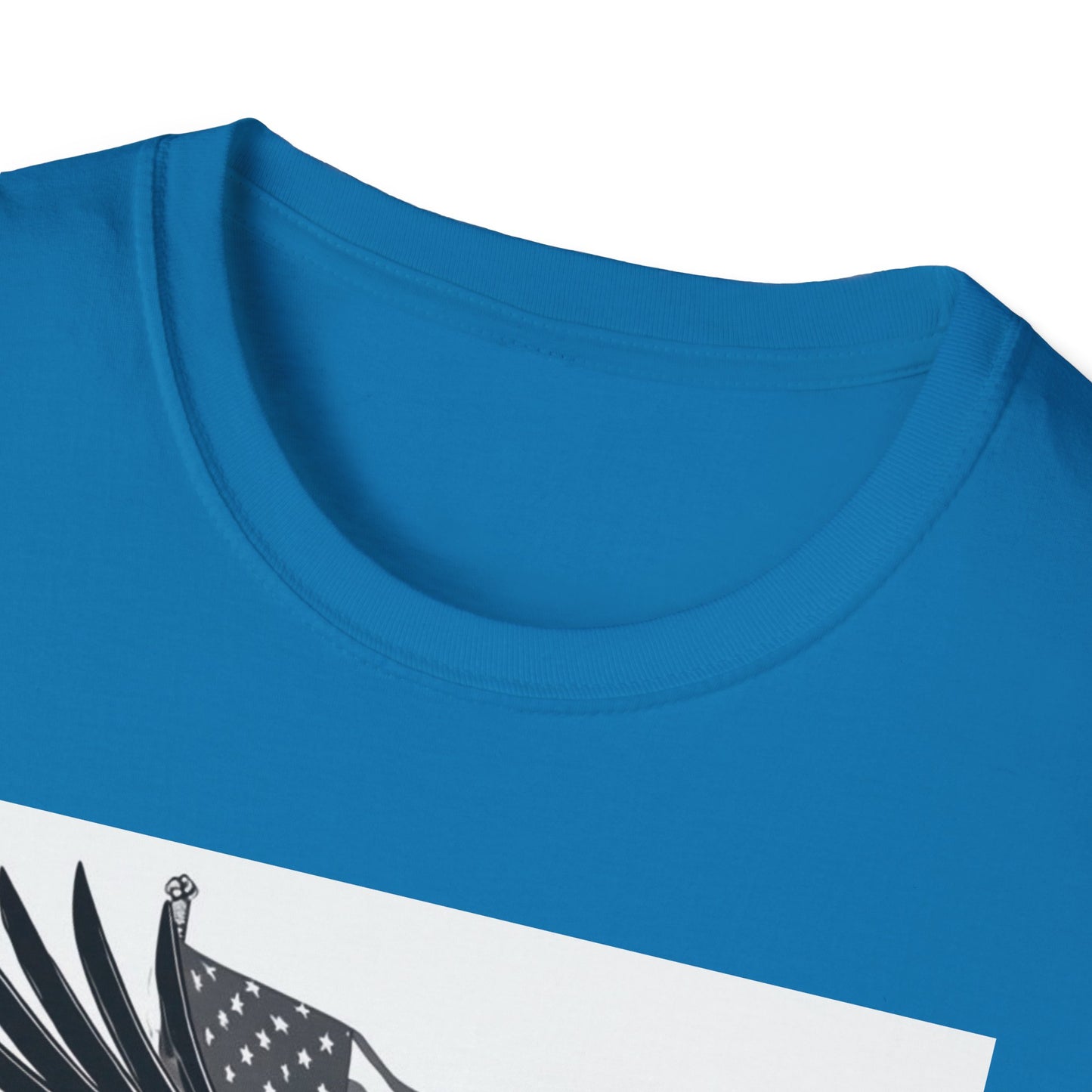 Patriotic Eagle Unisex Softstyle T-Shirt, American Eagle Tee, Fourth of July Shirt, Nature Lover Gift, Casual Vintage Style