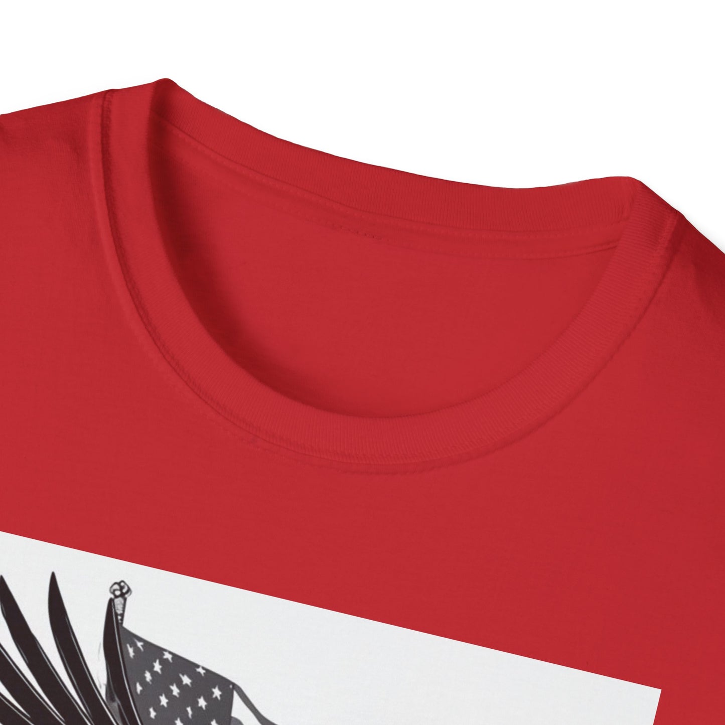 Patriotic Eagle Unisex Softstyle T-Shirt, American Eagle Tee, Fourth of July Shirt, Nature Lover Gift, Casual Vintage Style