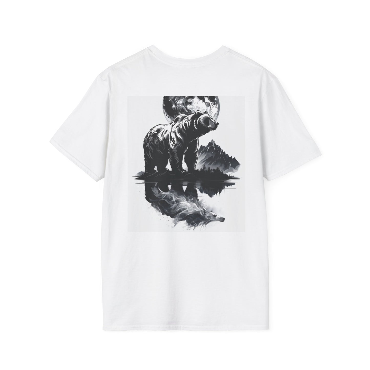 Moonlit Bear Unisex T-Shirt | Nature Lover Gift, Wildlife Tee, Outdoor Adventure Shirt, Graphic Apparel, Eco-Friendly Fashion