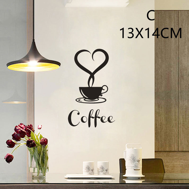 English Proverbs Wall Stickers Kitchen Knife And Fork Creative Stickers